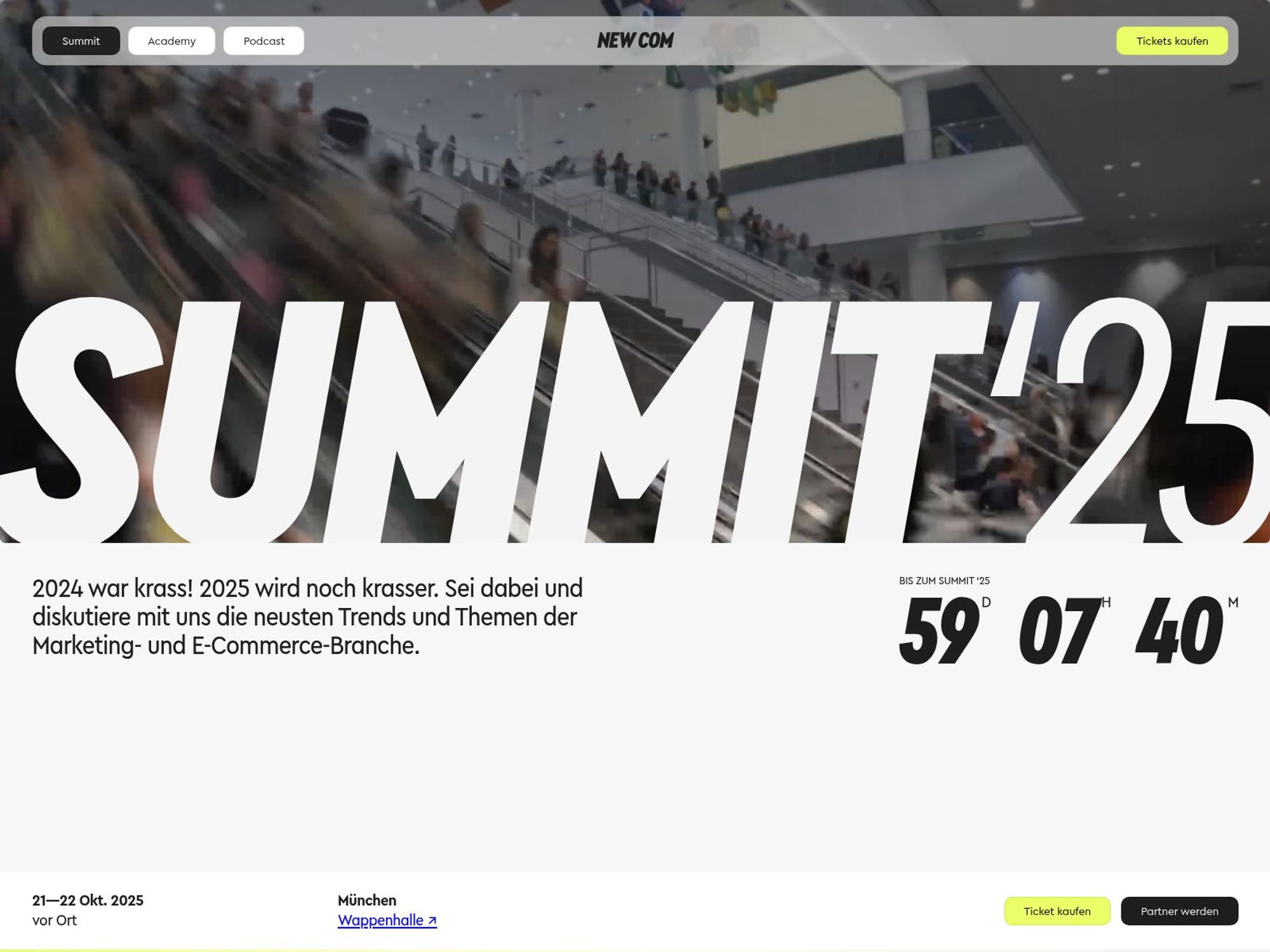 New Com Summit 2025 website