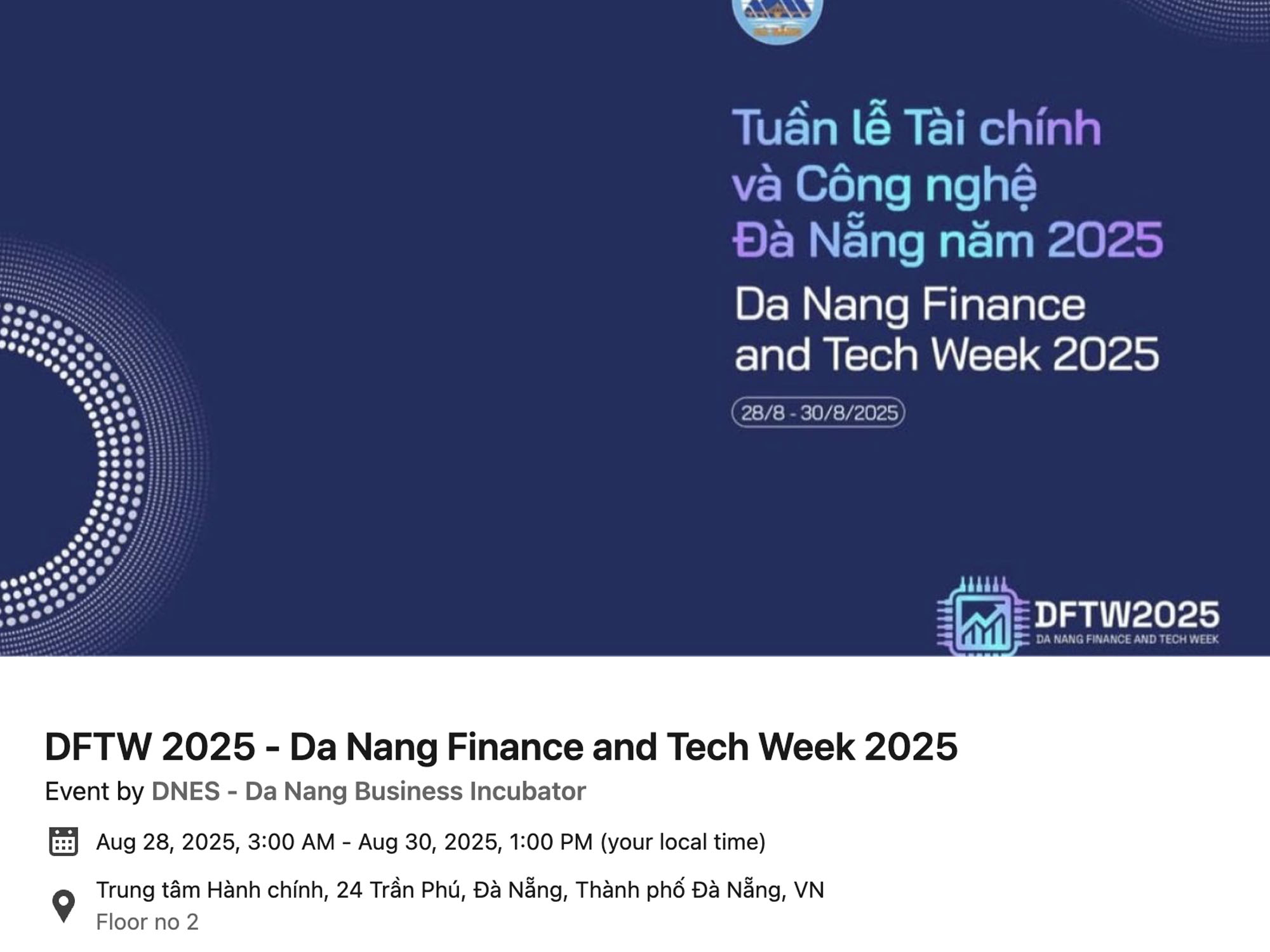 Da Nang Finance and Tech Week 2025 website