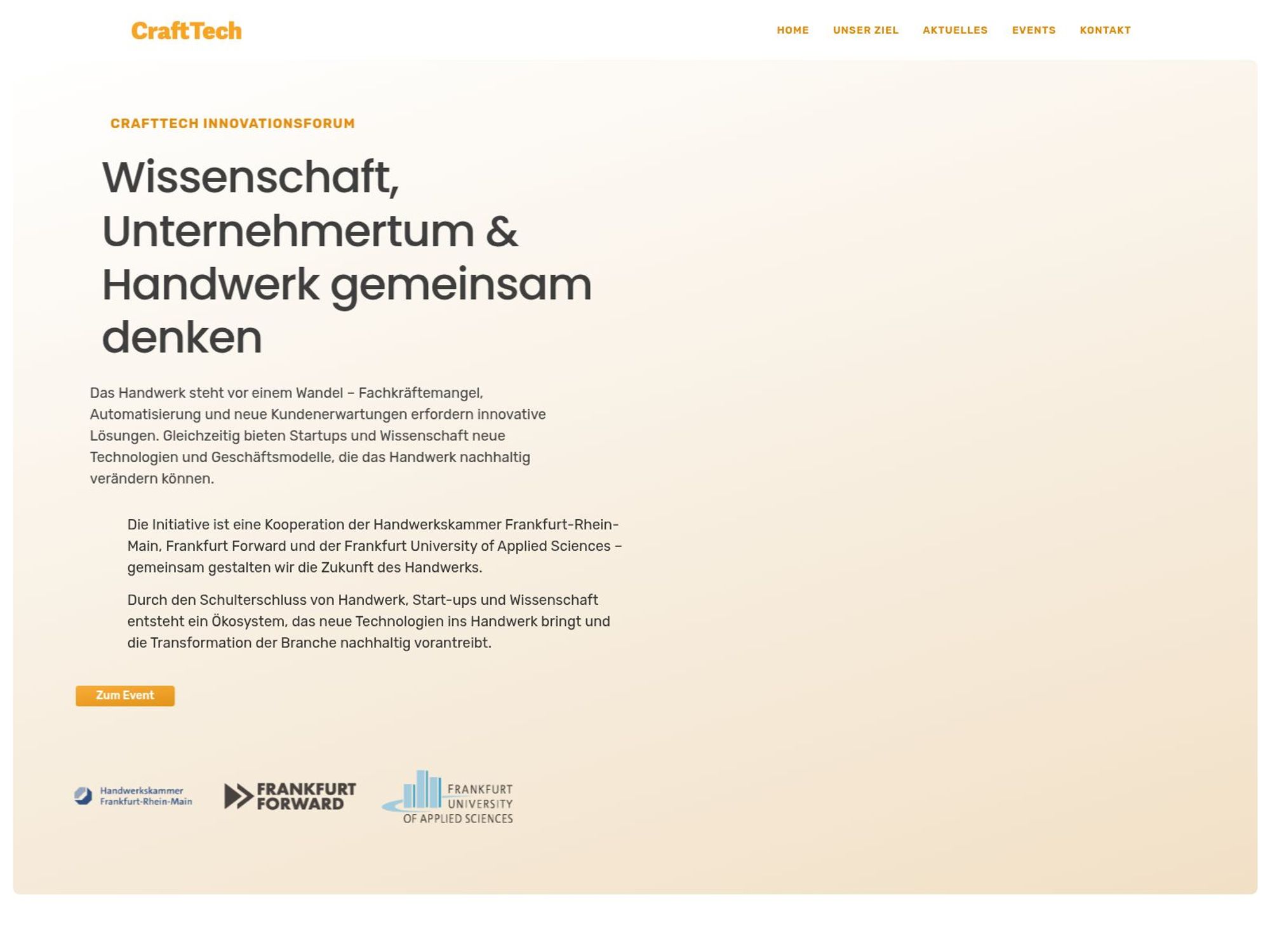 CraftTech Innovationsforum website