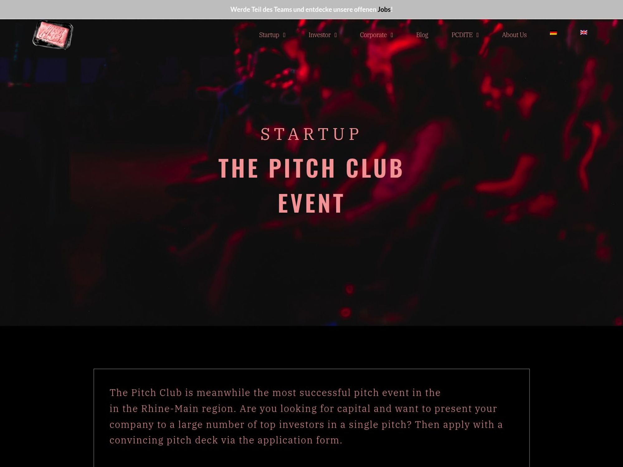 Pitch Club #34 website