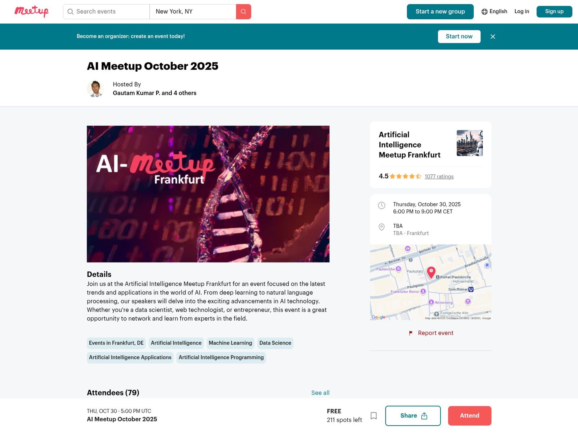 AI Meetup October 2025 website
