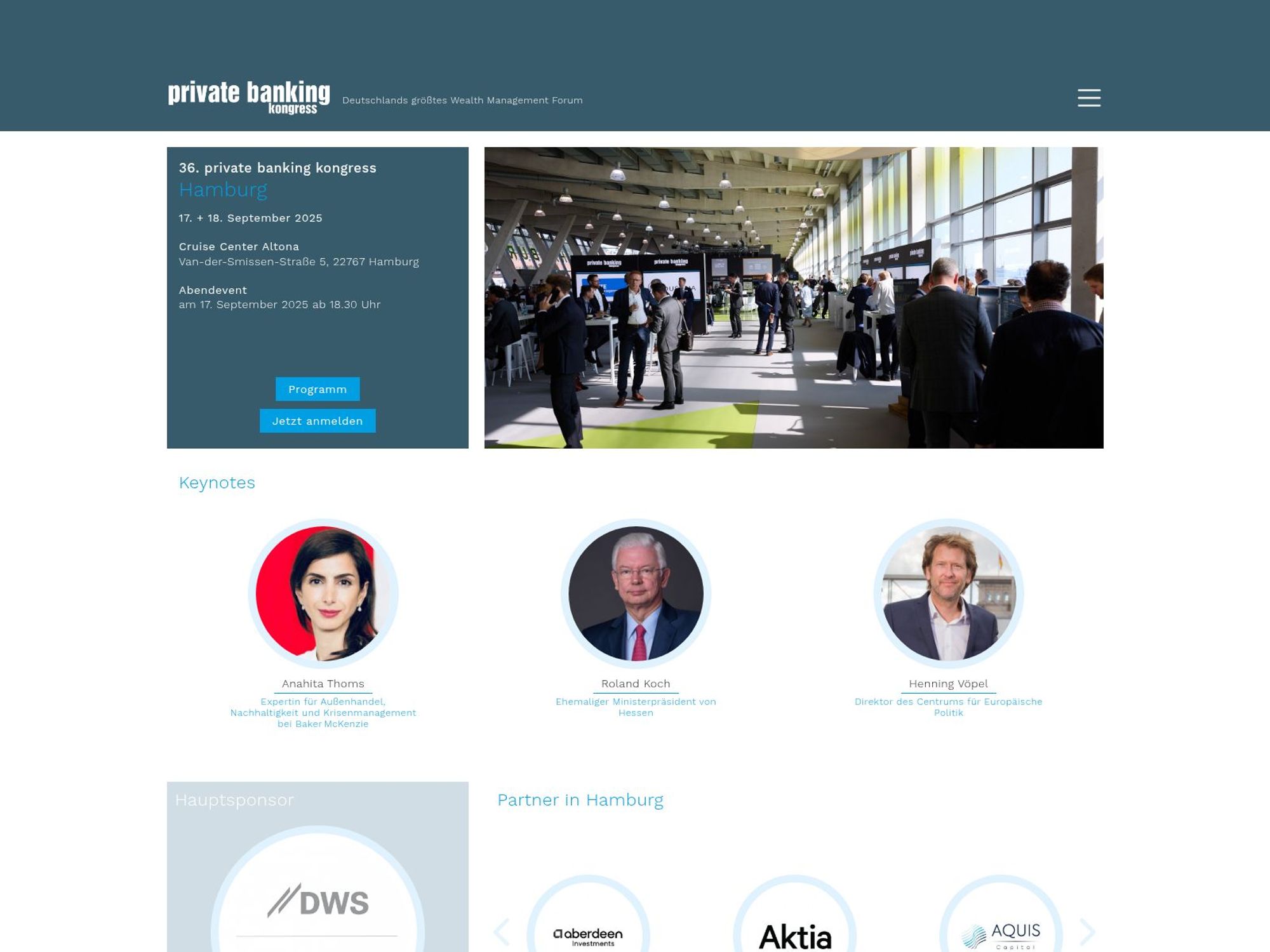 private banking kongress Hamburg 2025 website