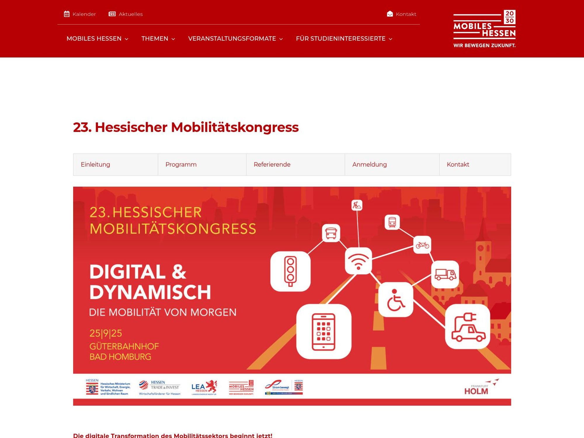23. Hessischer Mobilitätskongress website