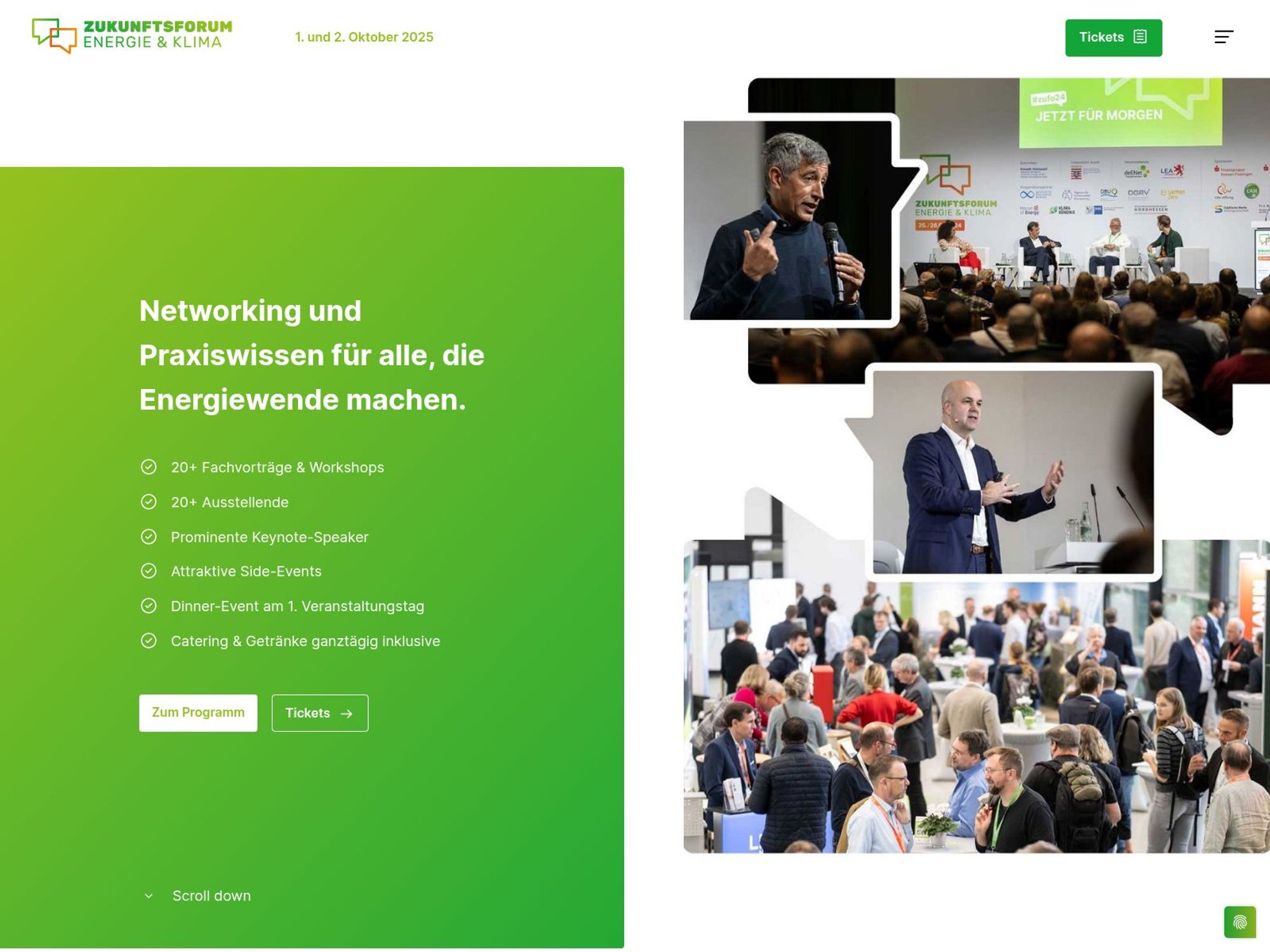 Zukunftsforum Energie & Klima website