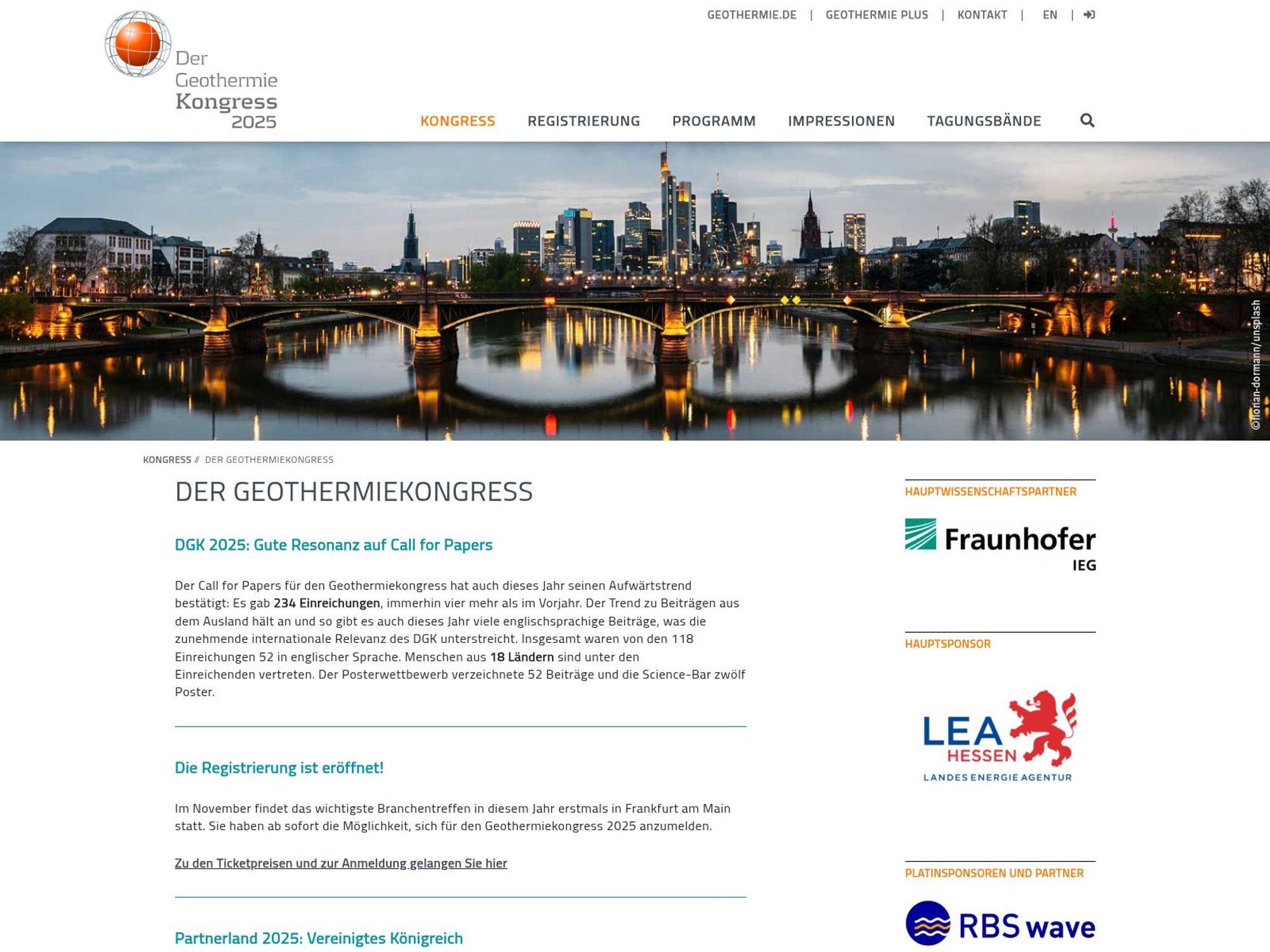 Der Geothermie Kongress 2025 website