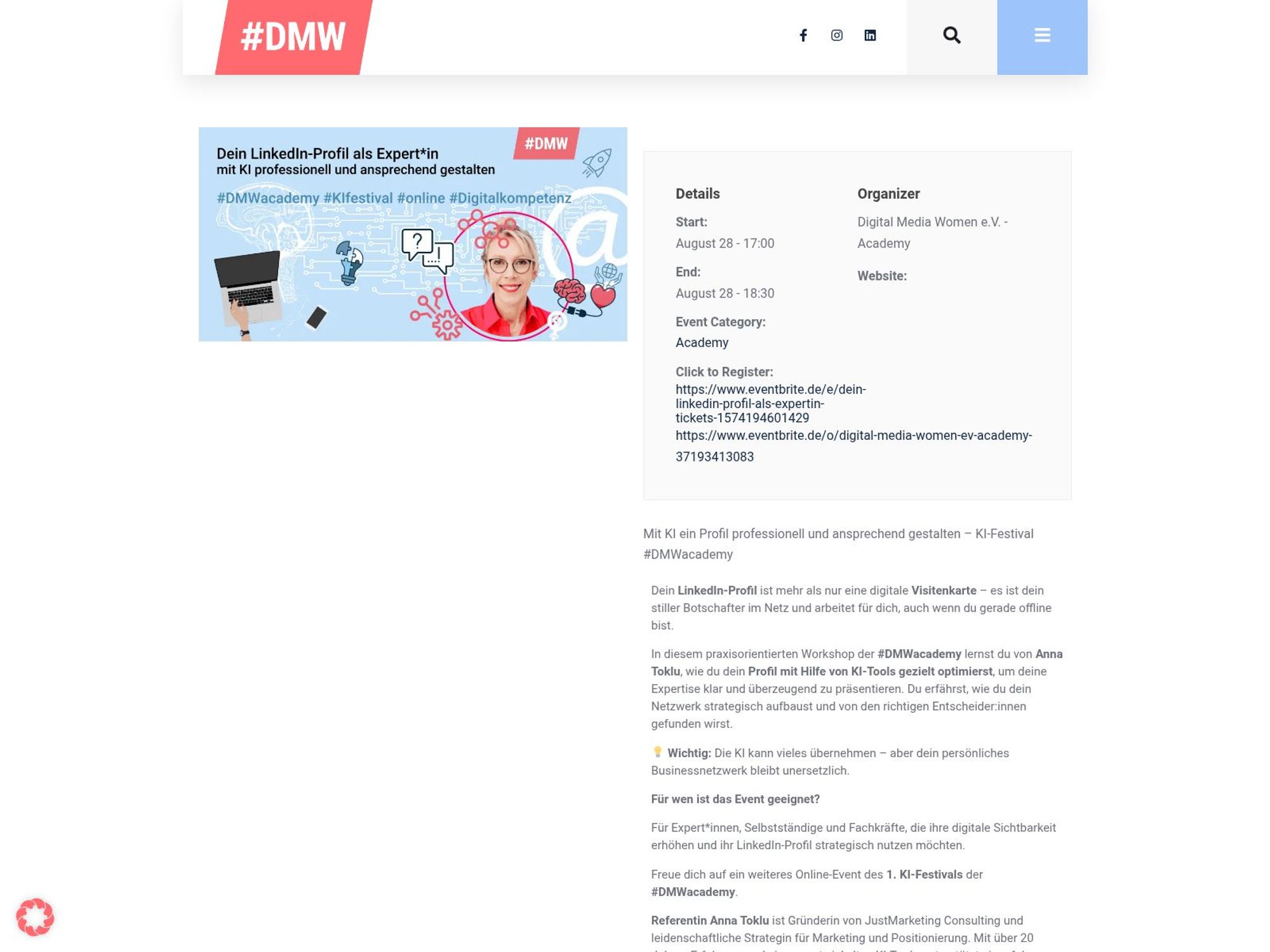 Dein Linkedin-Profil als Expert*in screenshot