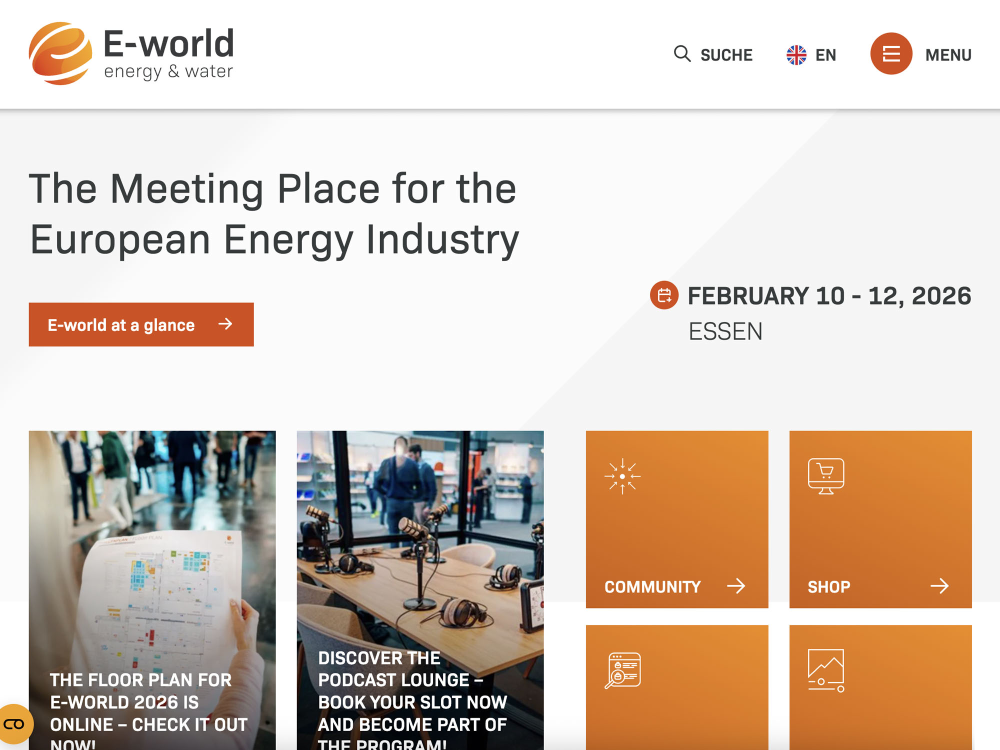 E-world 2026 website