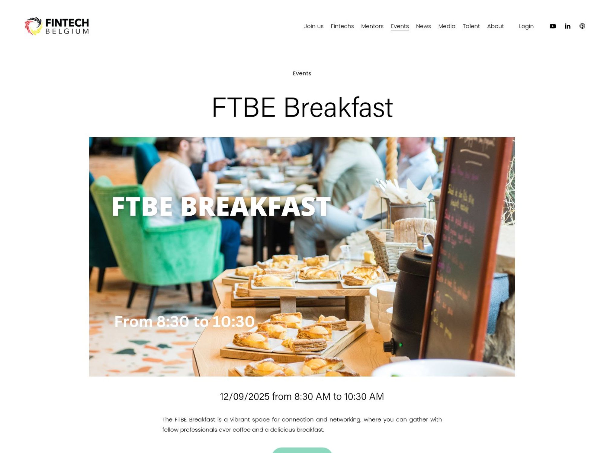 FTBE Breakfast website