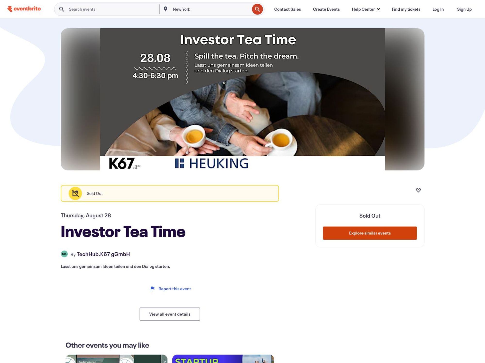 Investor Tea Time screenshot