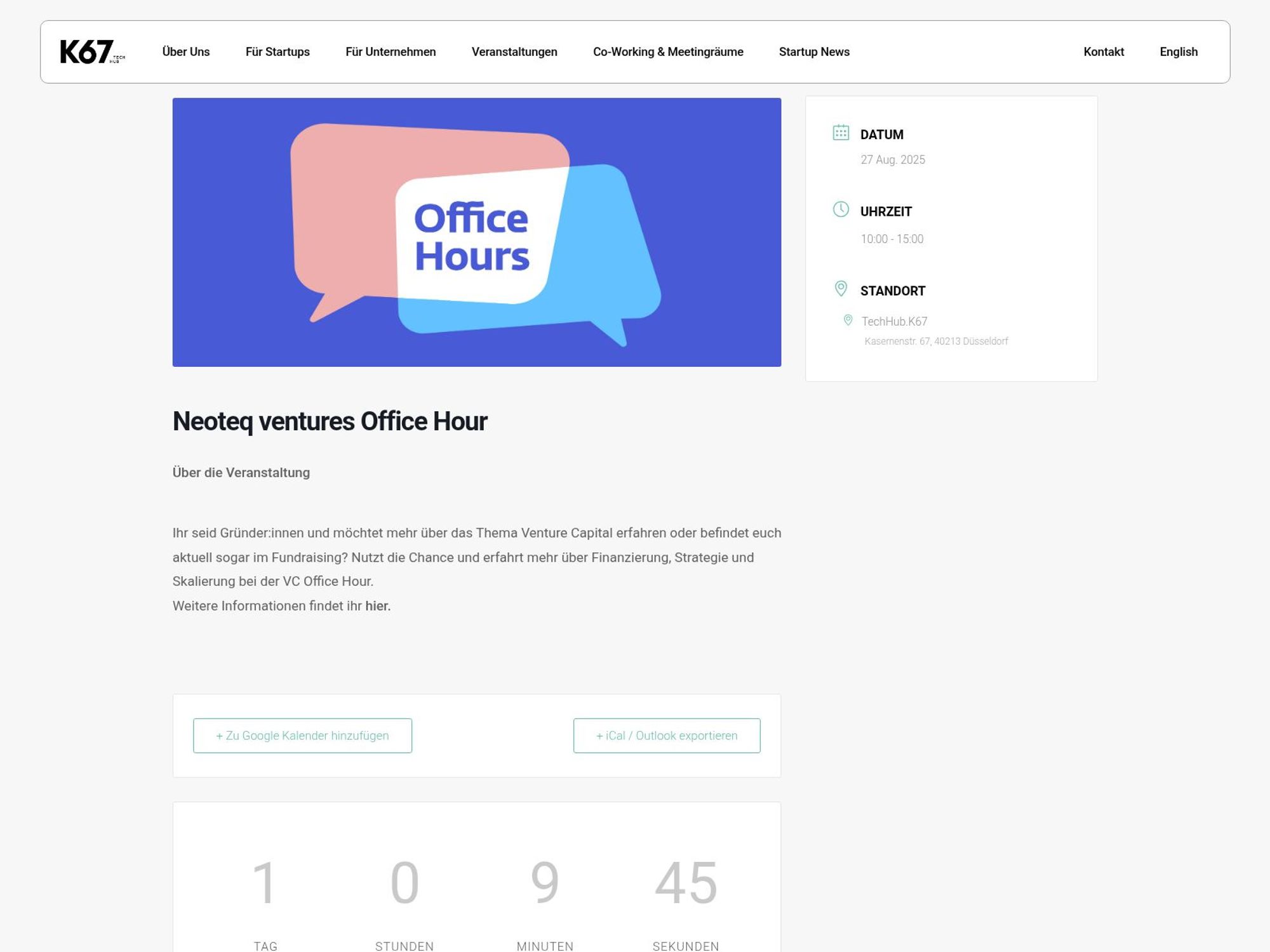 Neoteq ventures Office Hour screenshot