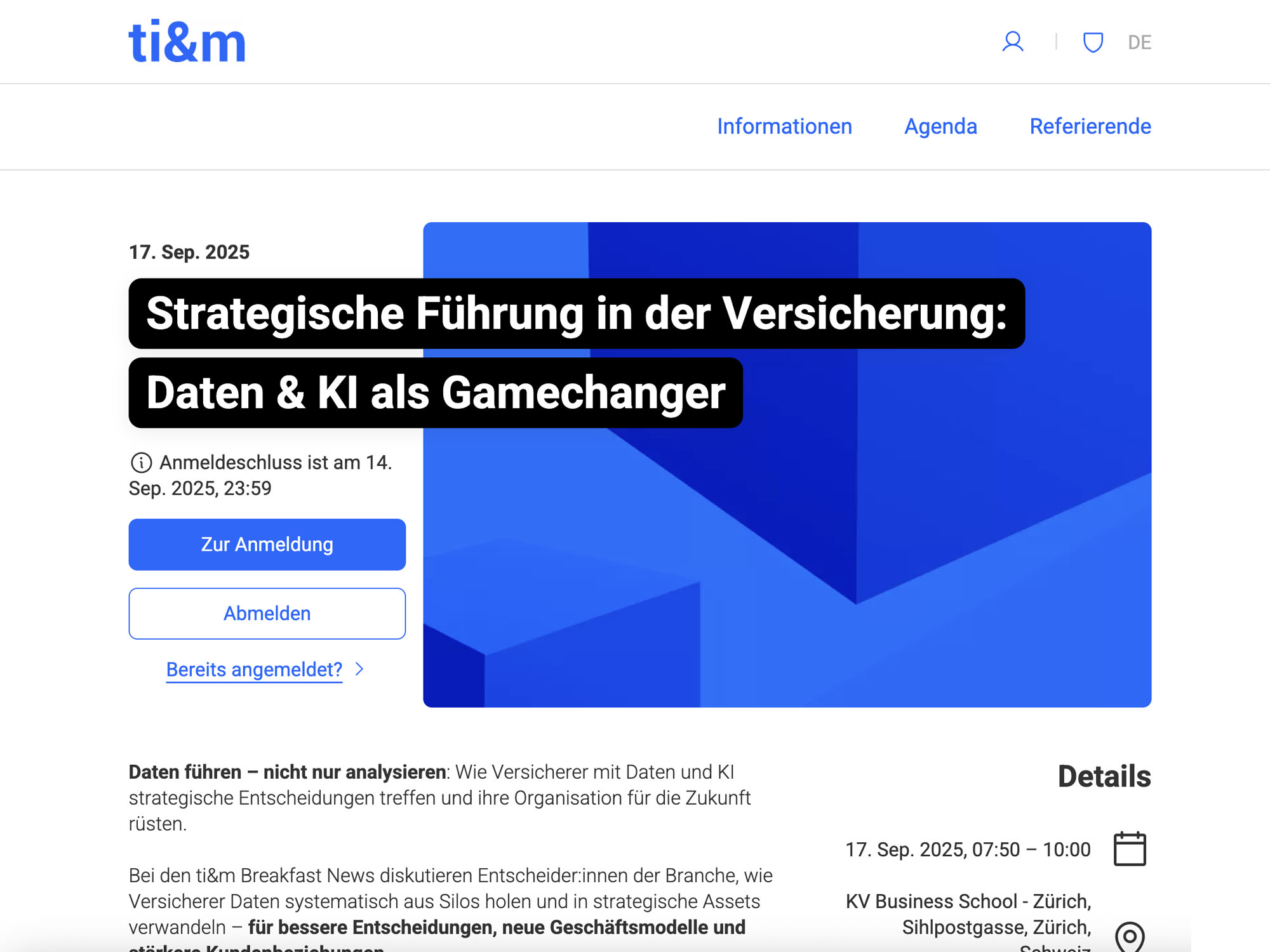 Strategische Führung in der Versicherung: Daten & KI als Gamechanger website
