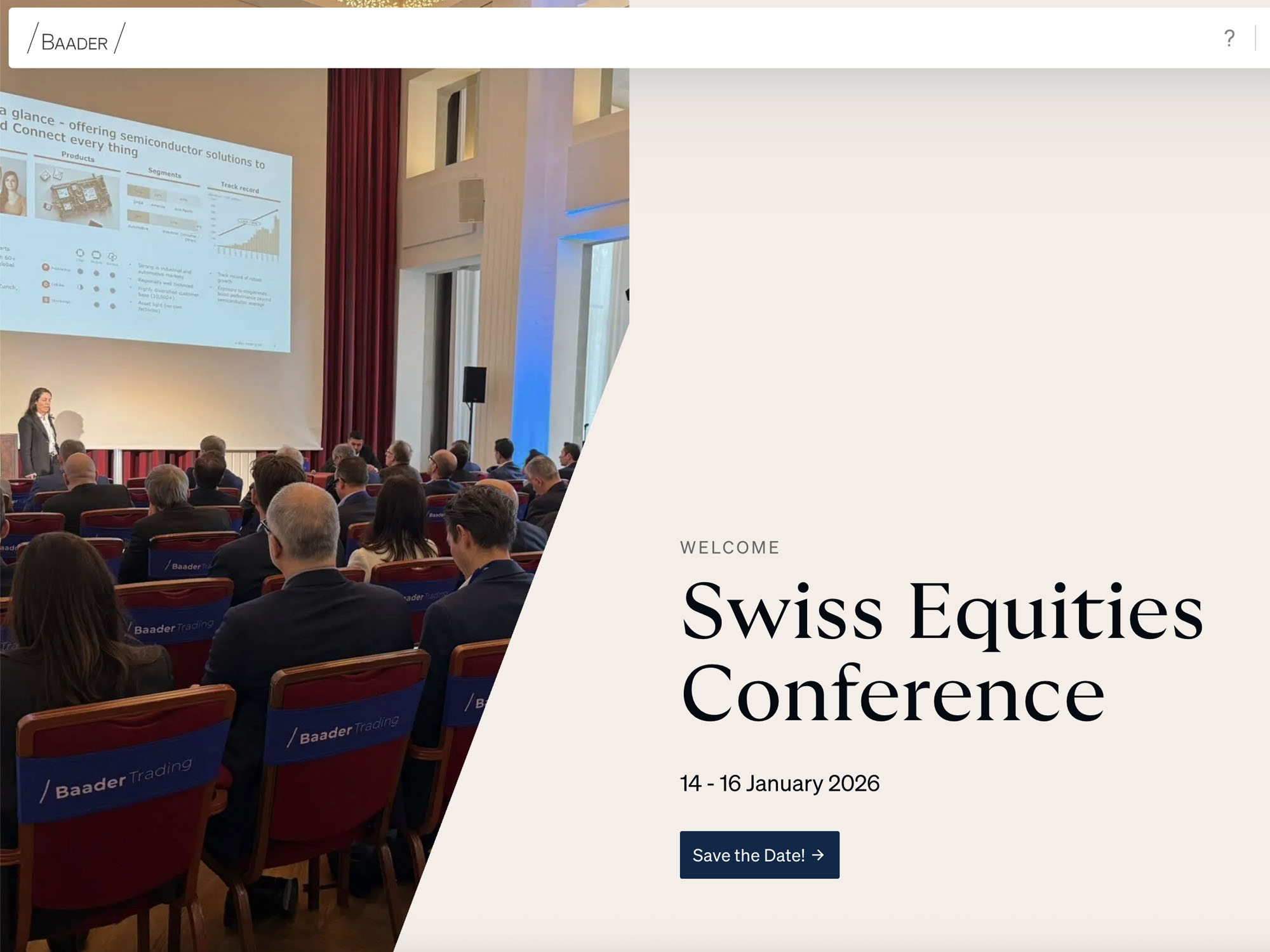 Swiss Equities Conference website
