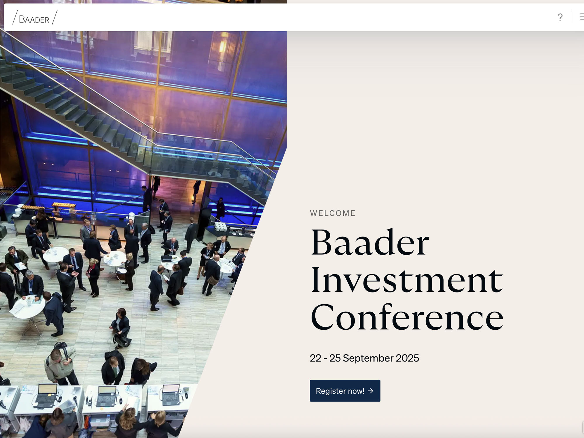 Baader Investment Conference website