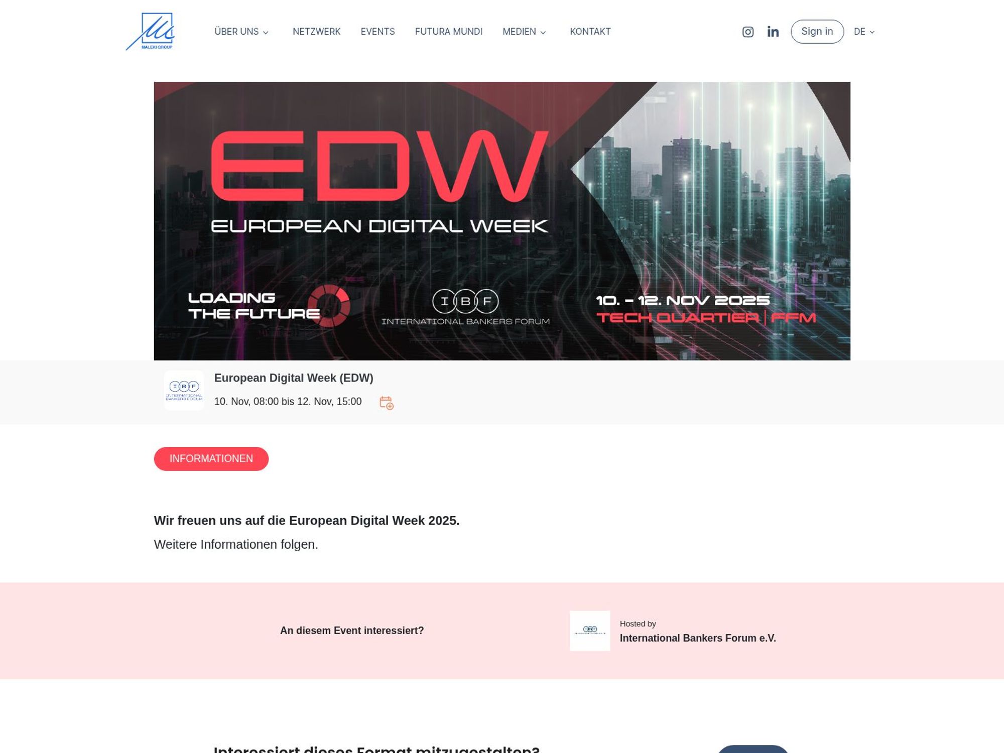 European Digital Week 2025 website