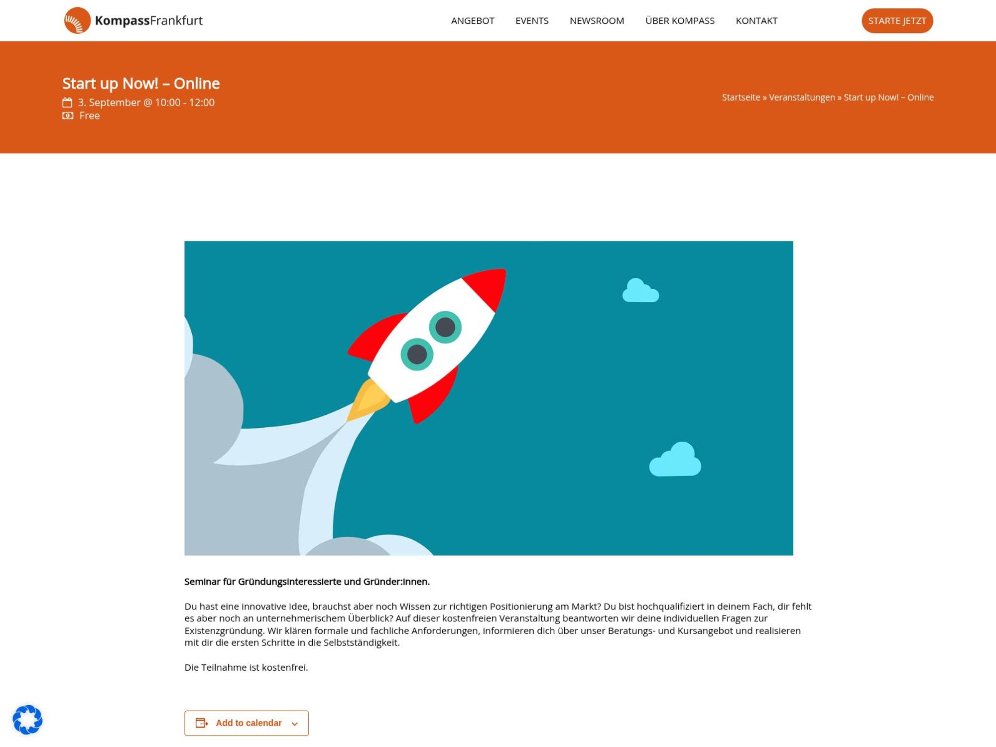 Start up Now! – Online screenshot