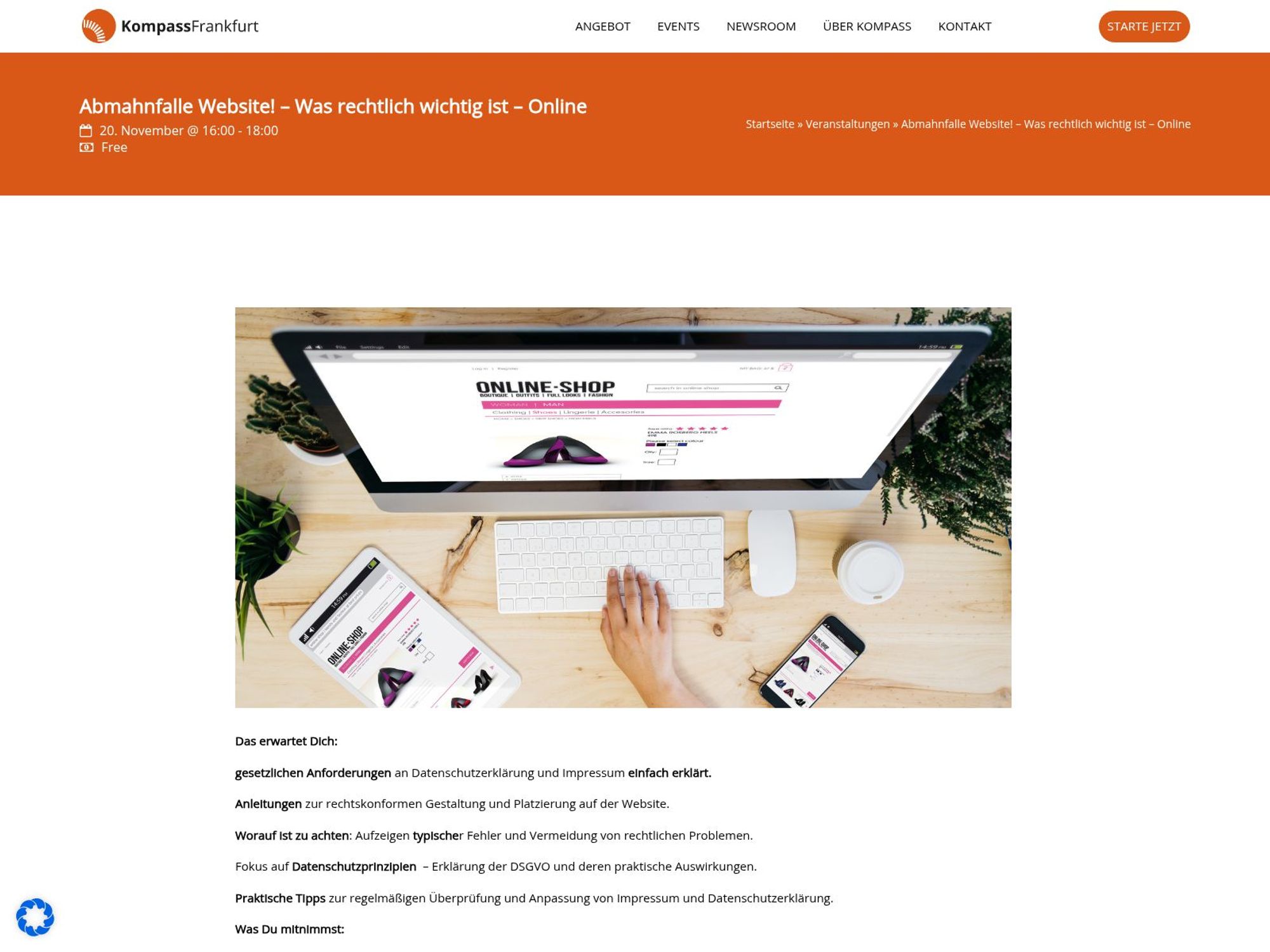 Abmahnfalle Website! – Was rechtlich wichtig ist – Online website