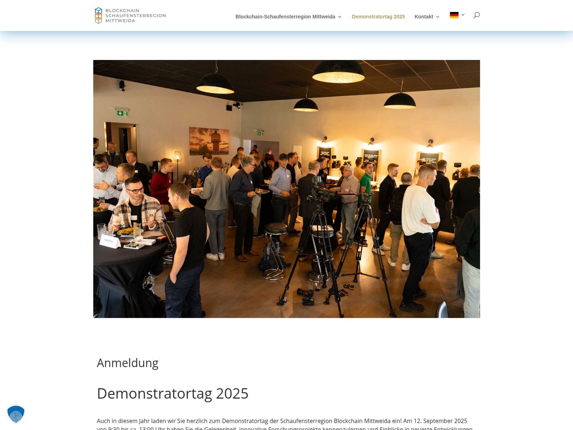 Blockchain Mittweida Demonstratortag 2025 website