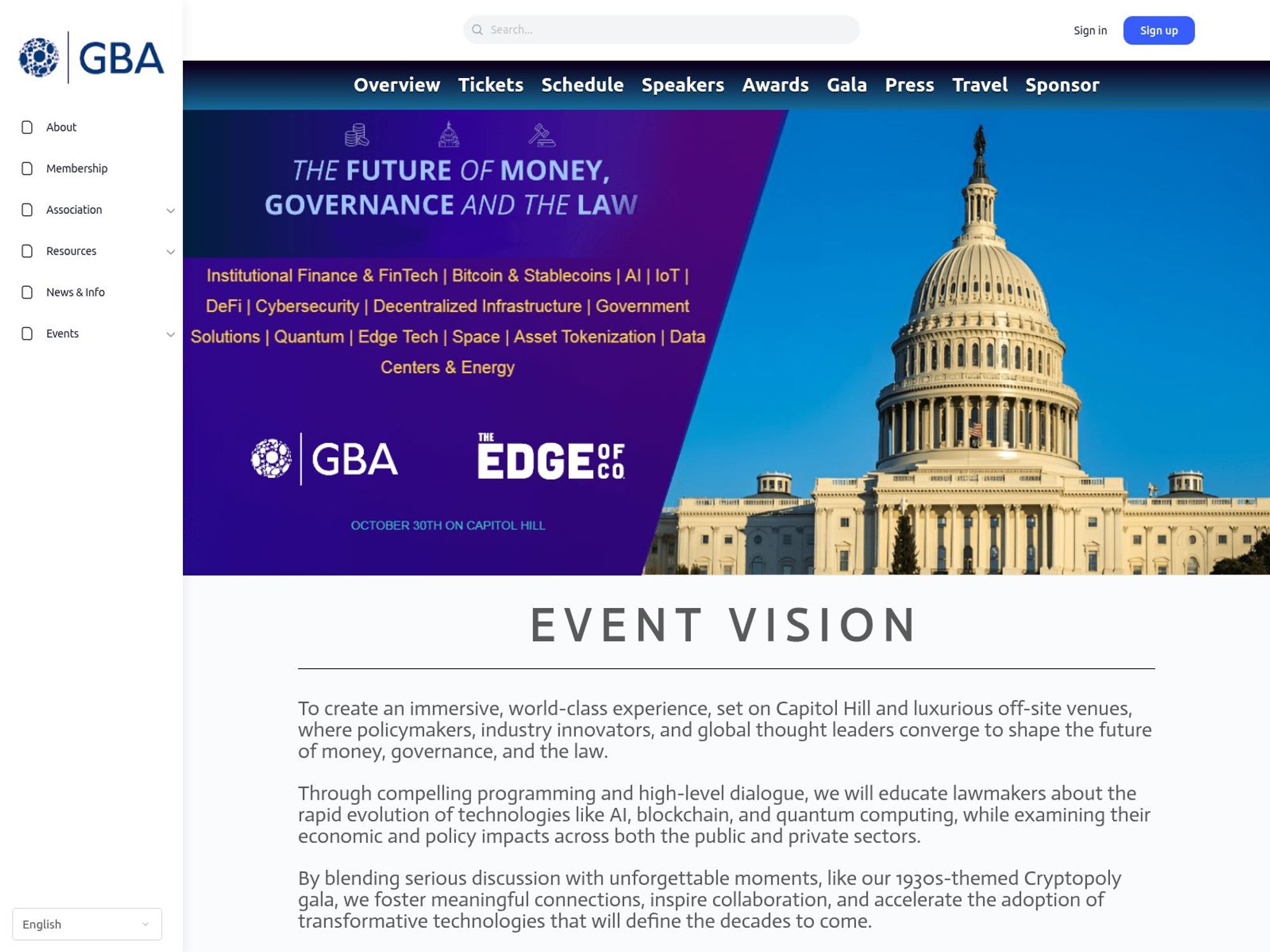 The Future of Money, Governance and the Law website