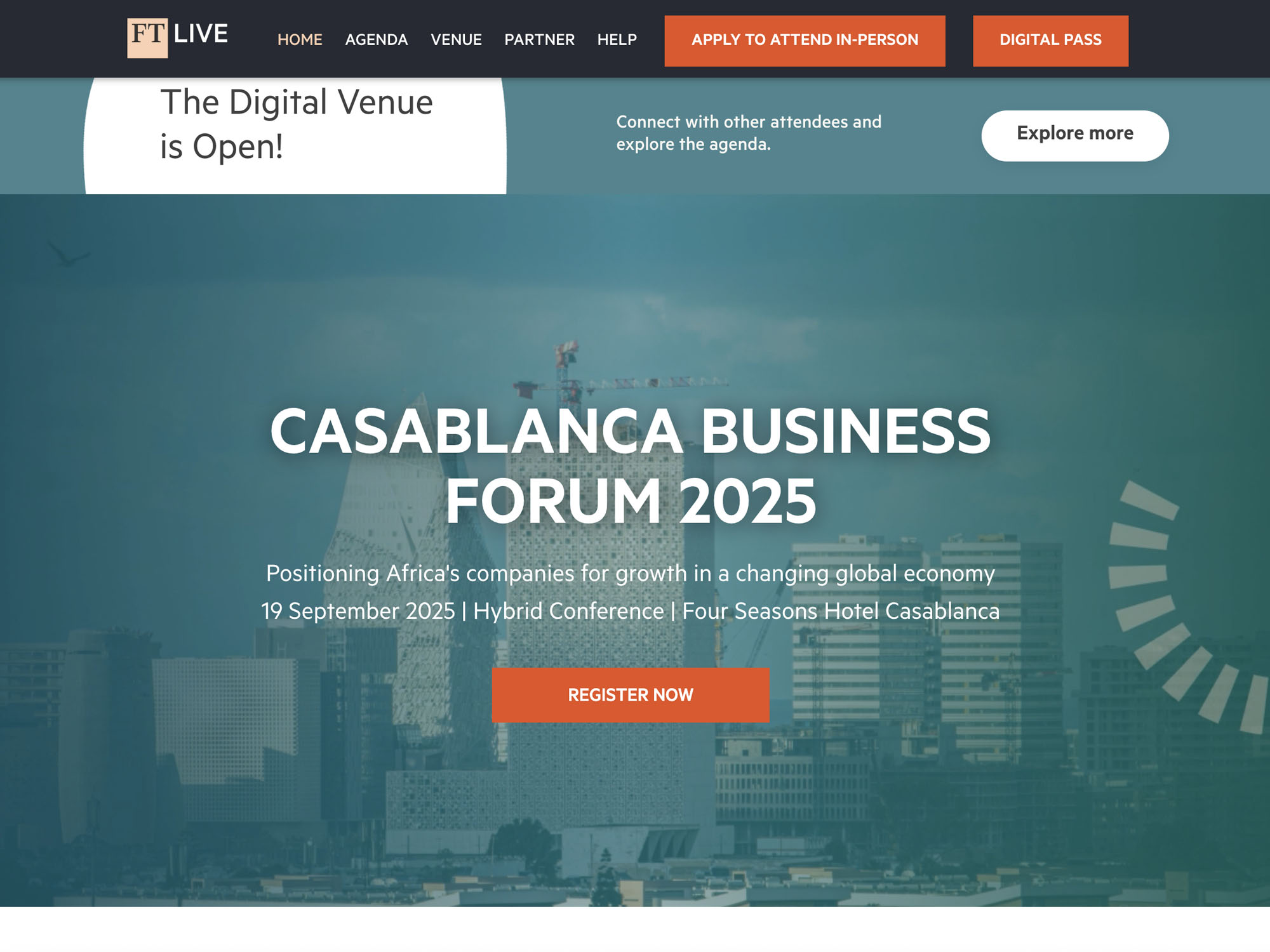 Casablanca Business Forum 2025 website