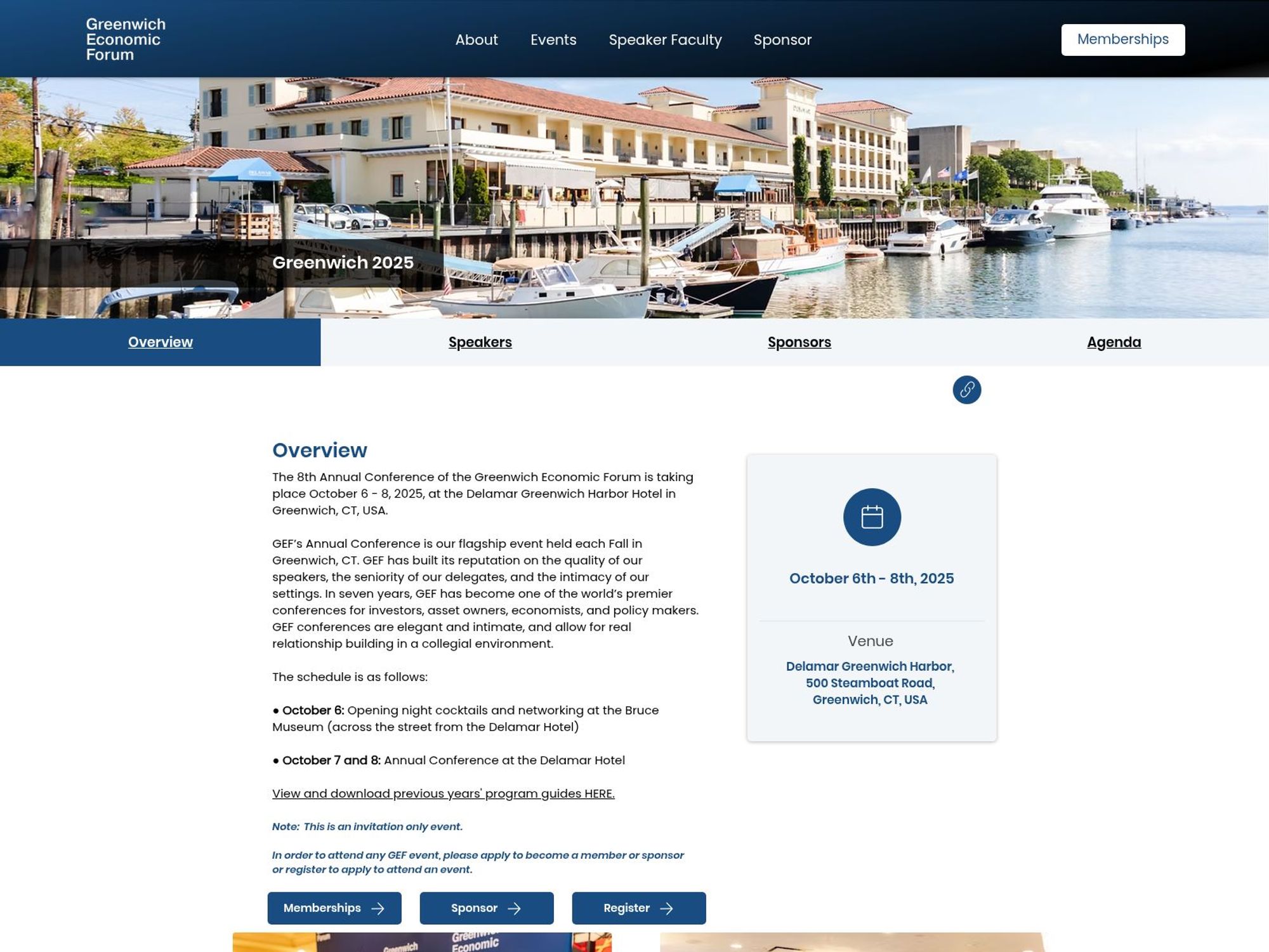 Greenwich Economic Forum 2025 website
