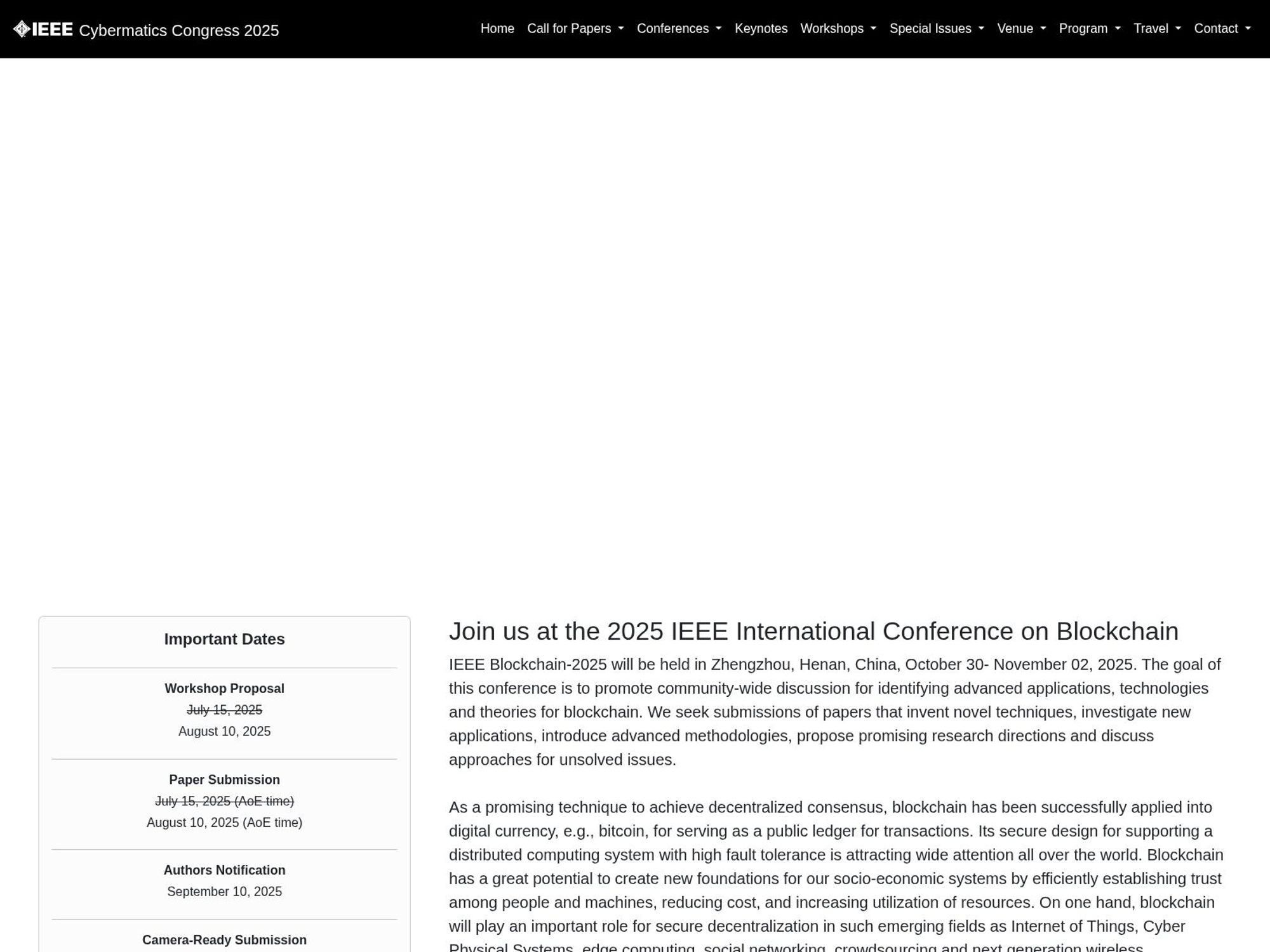 IEEE International Conference on Blockchain website