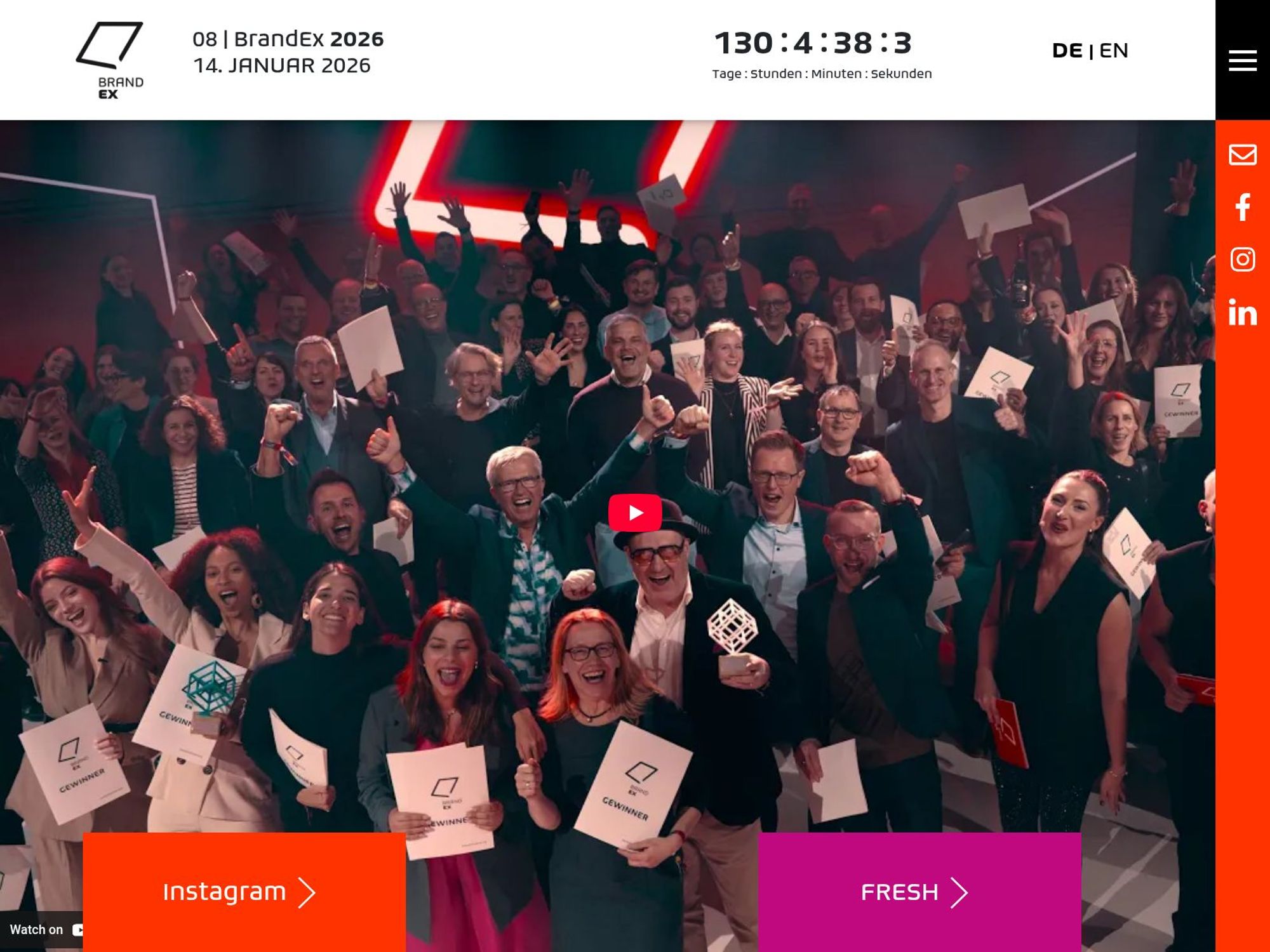 BrandEx Award 2026 website