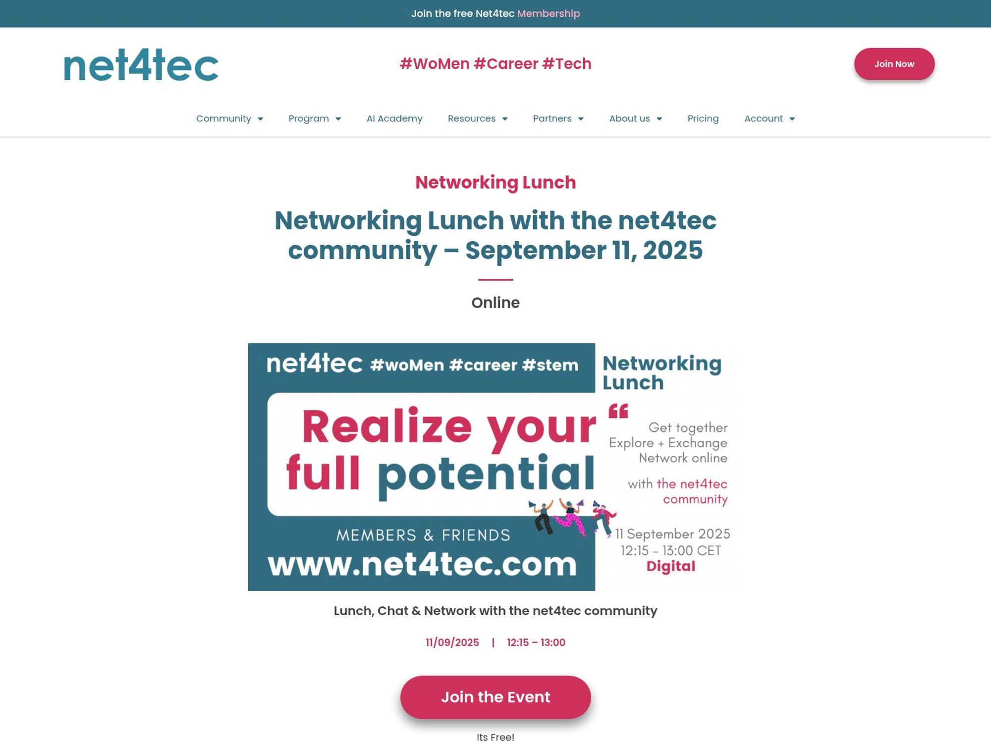 Networking Lunch with the net4tec community website