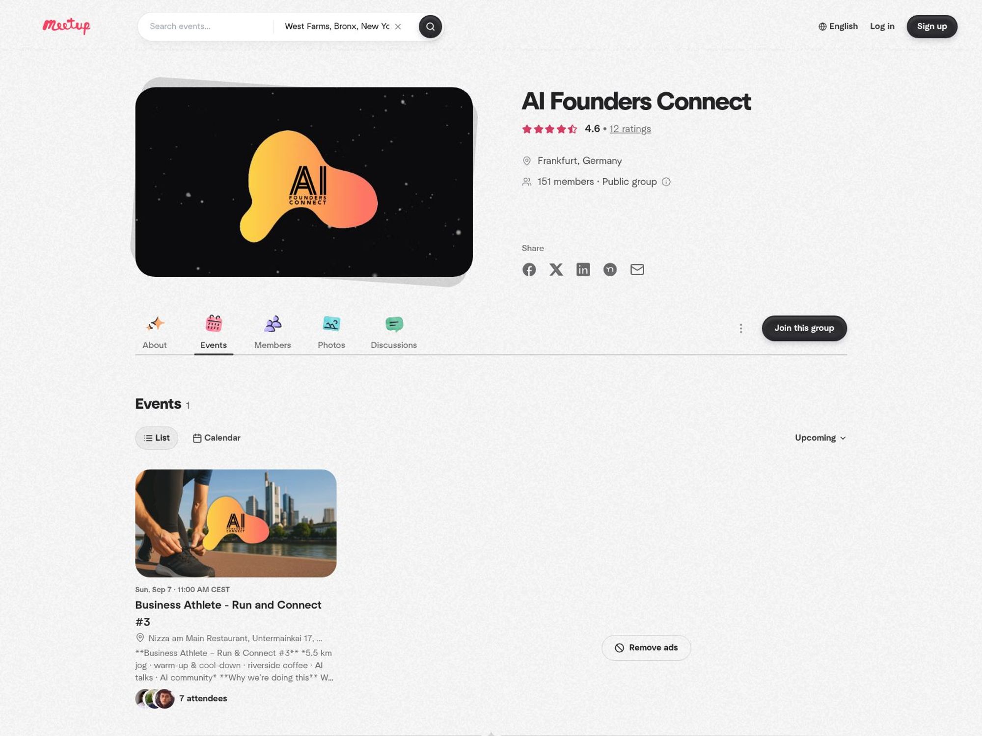 Business Athlete - Run and Connect #4 website