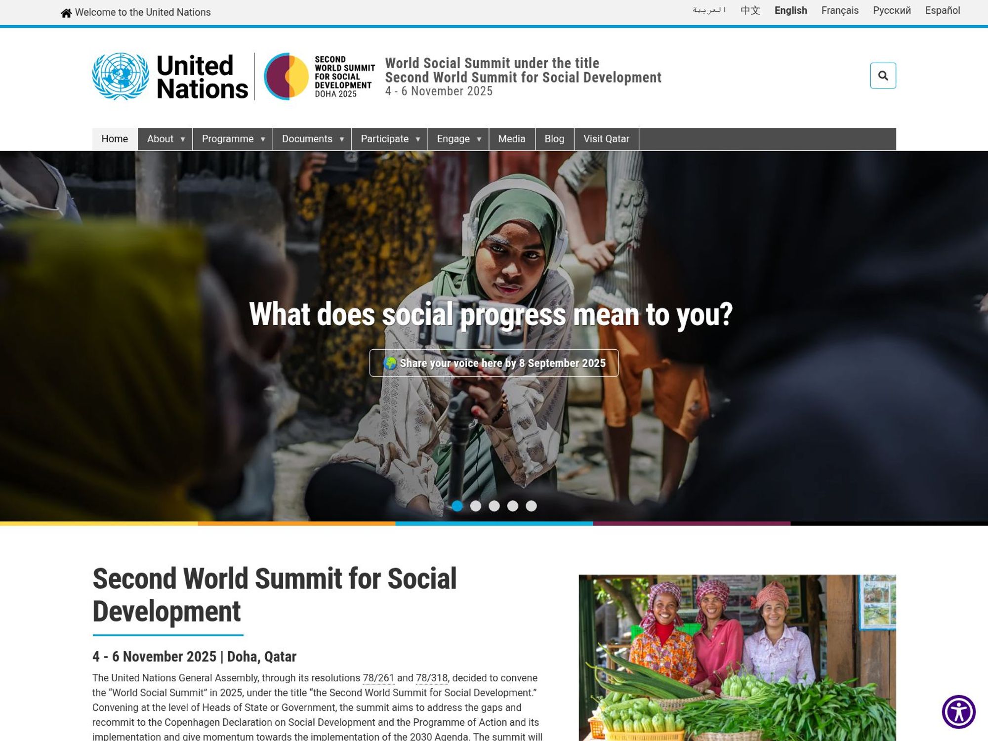 World Social Summit 2025 website