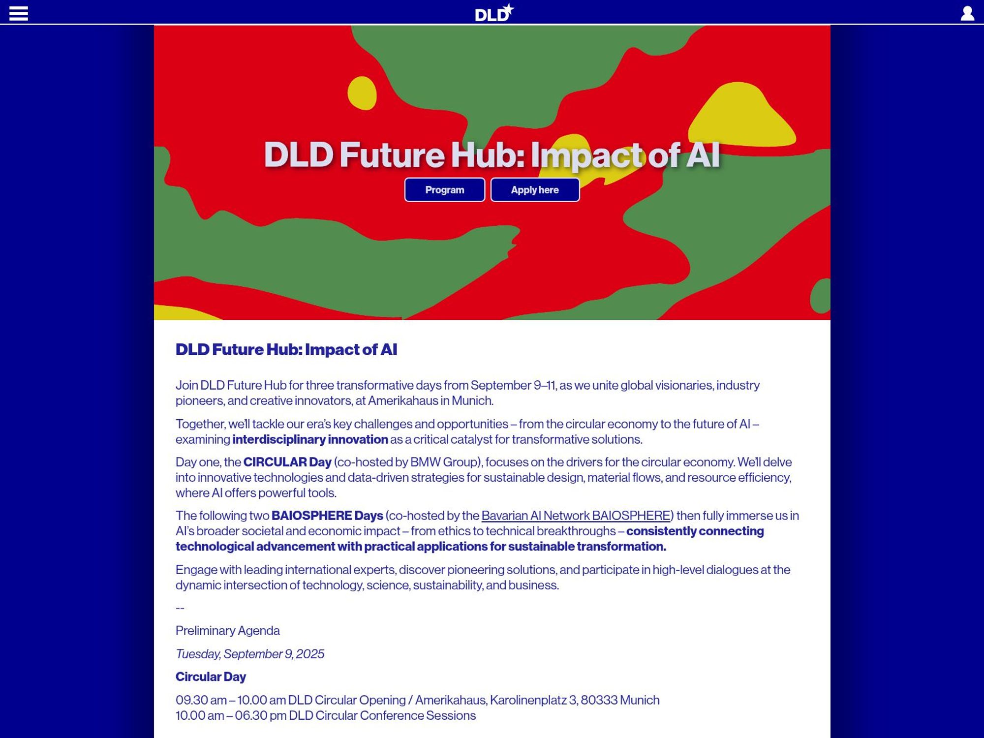 DLD Future Hub: Impact of AI screenshot