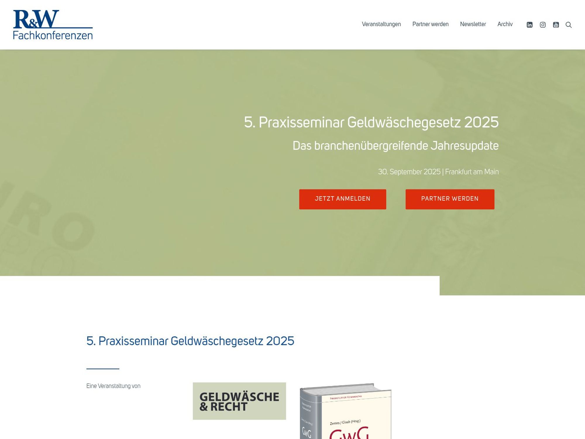 Praxisseminar Geldwäschegesetz 2025 website