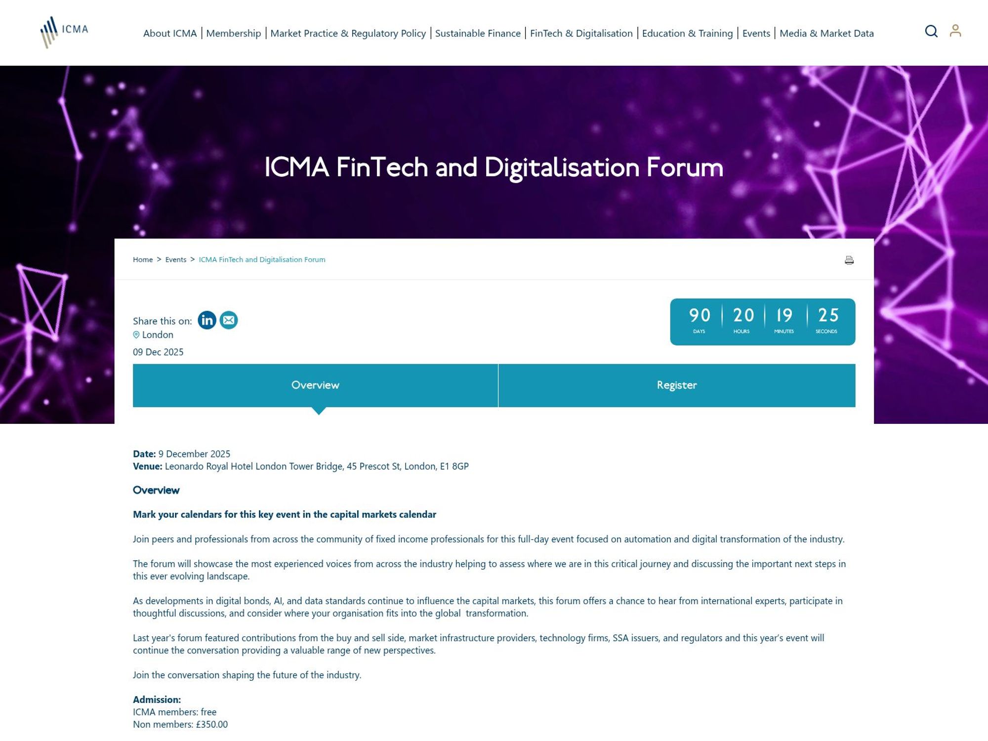 FinTech and Digitalisation Forum 2025 website
