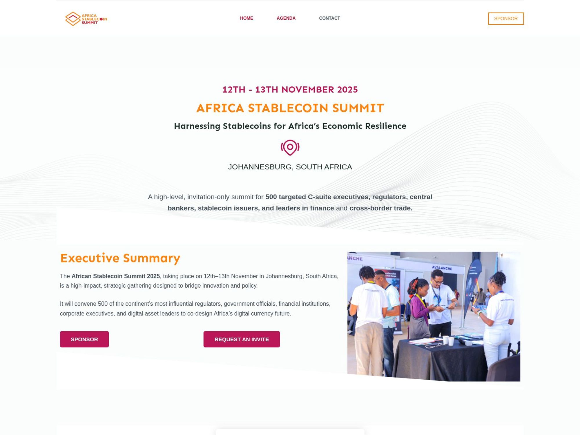 Africa Stablecoin Summit website