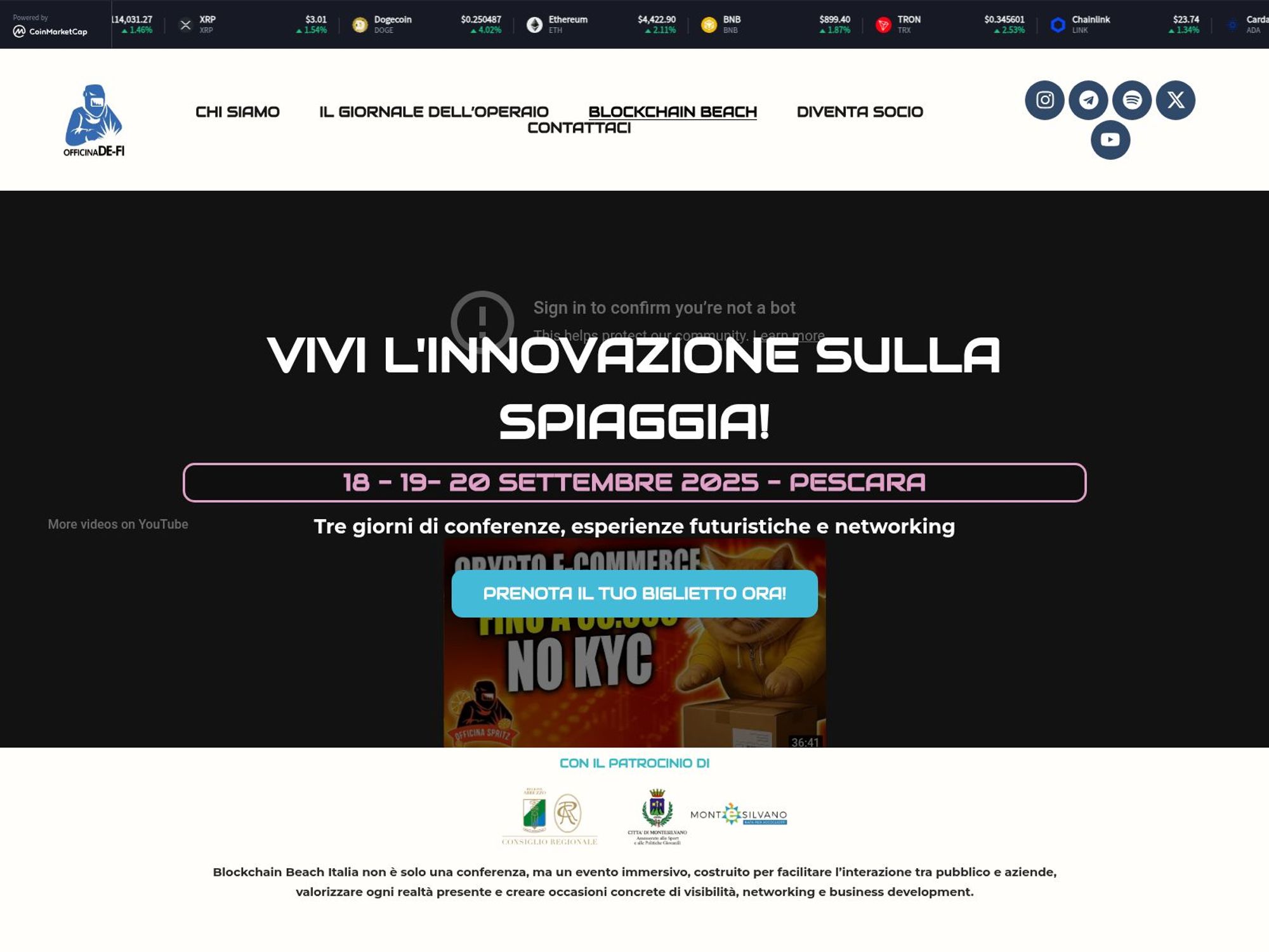 Blockchain Beach 2025 website