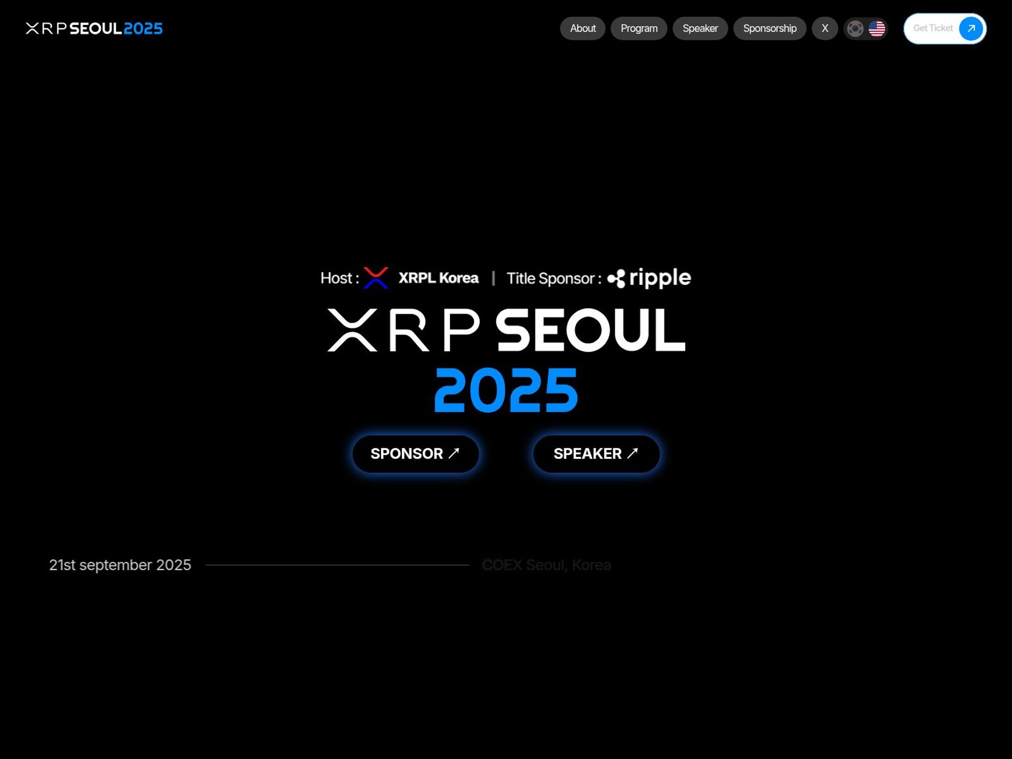XRP Seoul 2025 website