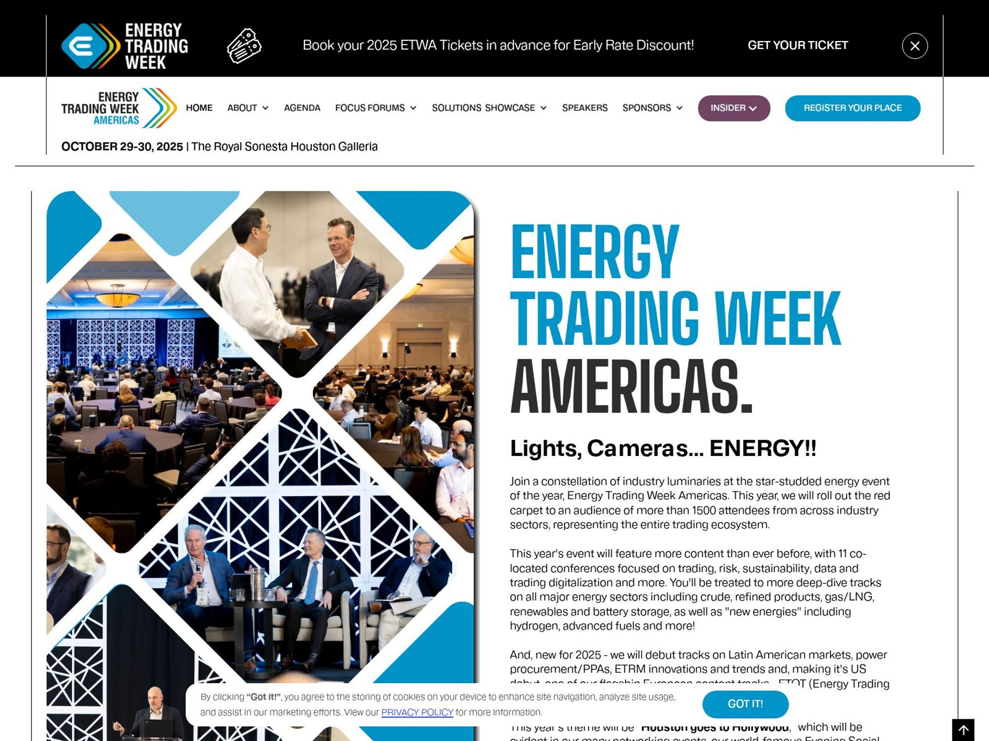 Energy Trading Week Americas 2025 website