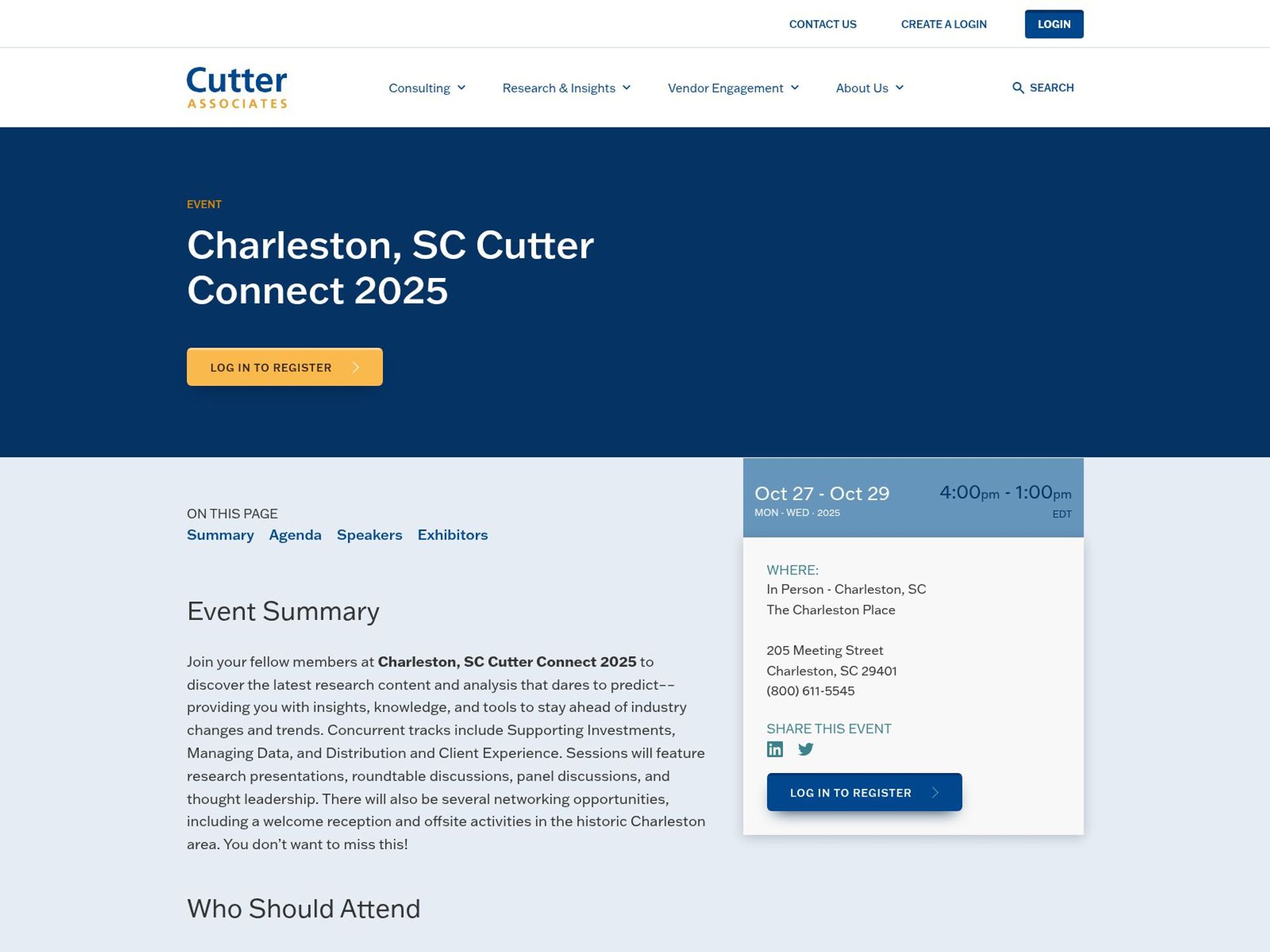Cutter Connect 2025 website