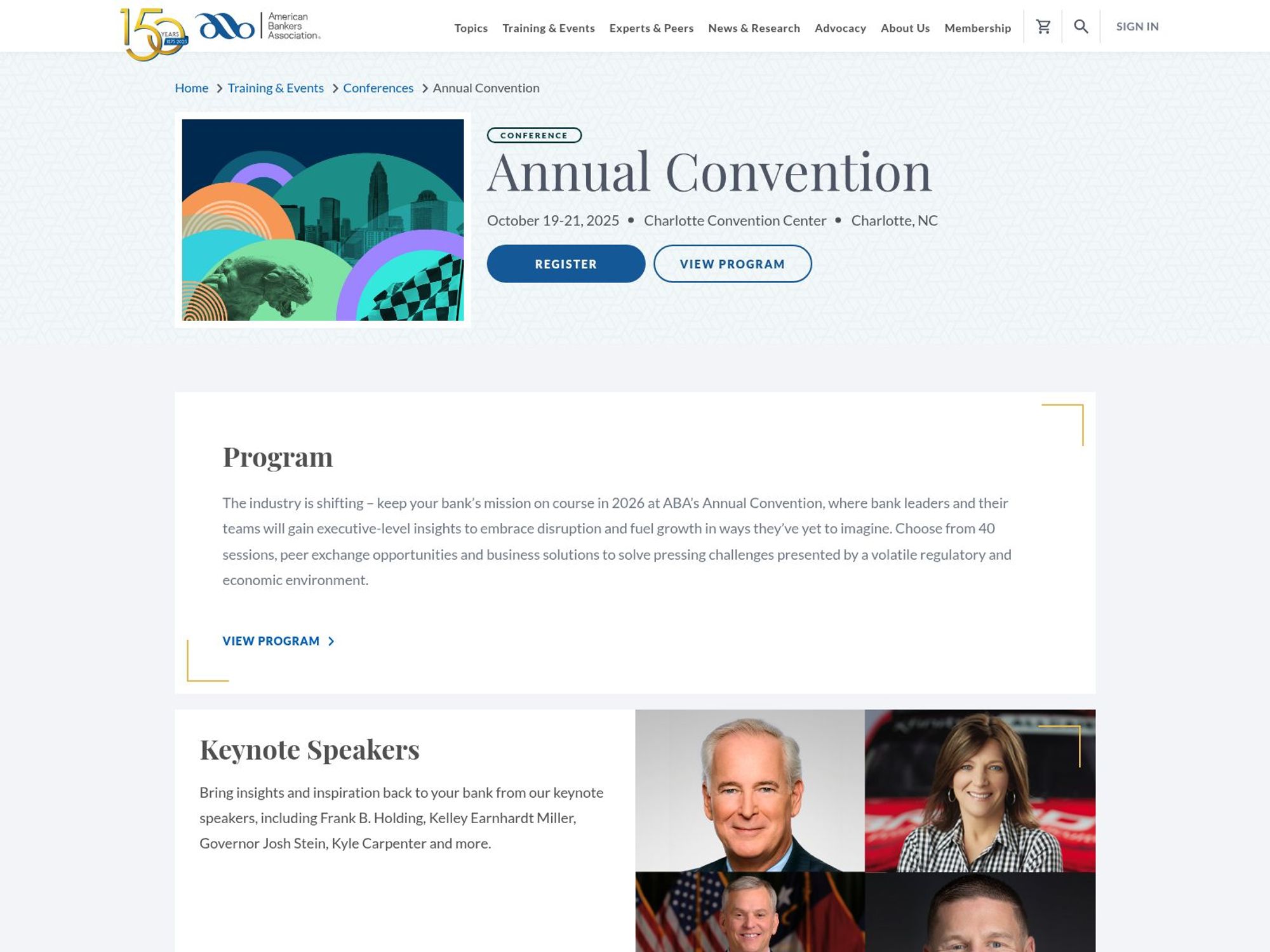 ABA Convention 2025 website