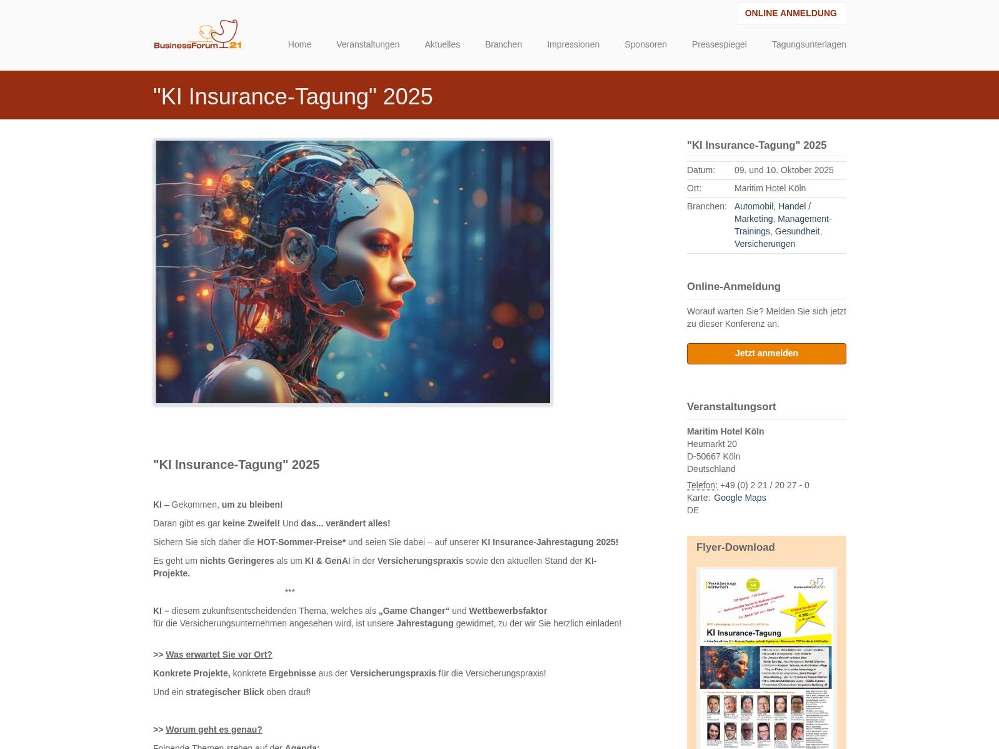 KI Insurance-Tagung 2025 website