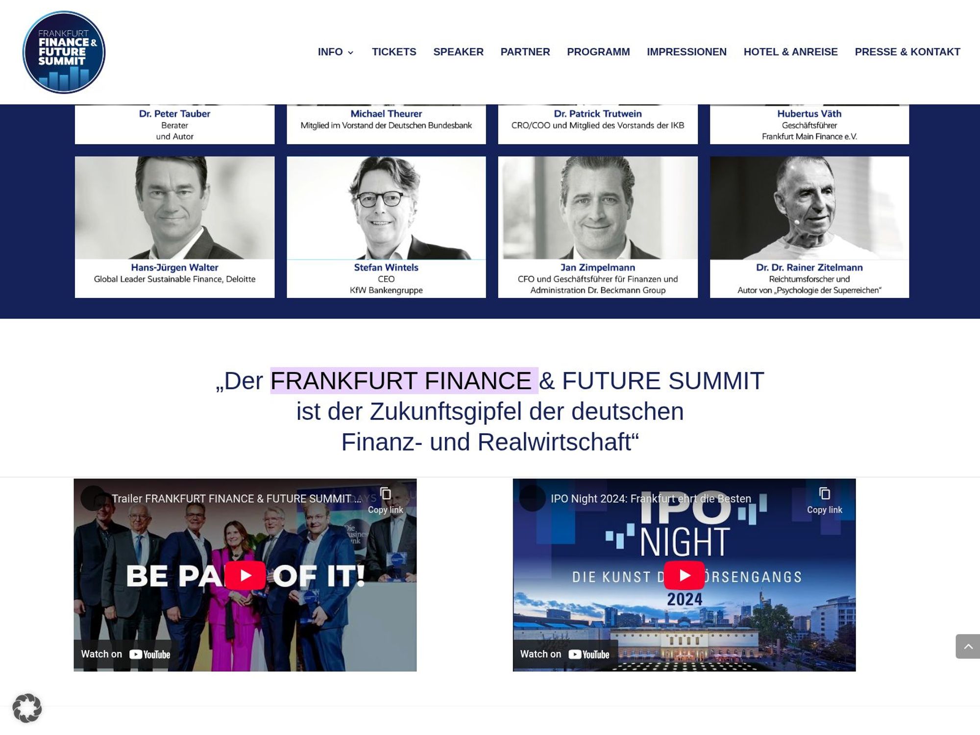 Der "Finfluencer Circle of the Year" Award von Business Punk website