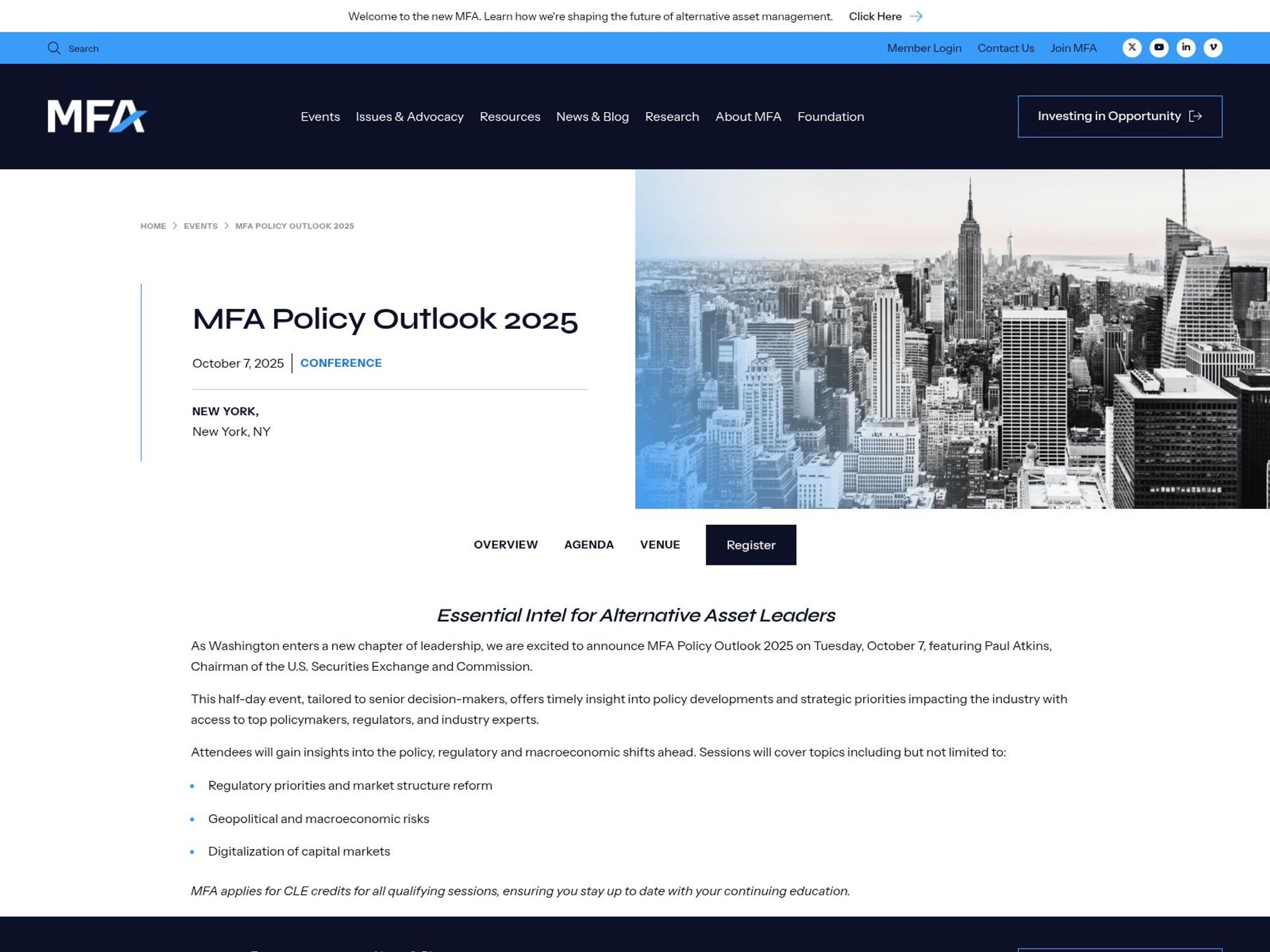 MFA Policy Outlook 2025 website