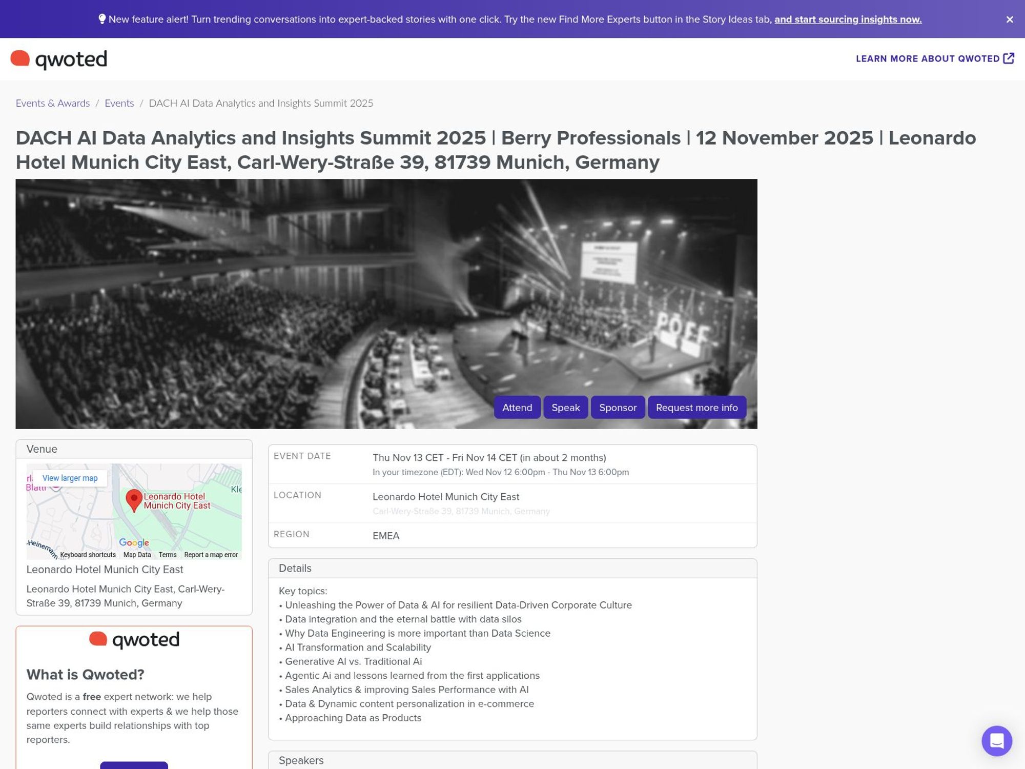 AI Data Analytics and Insights Summit 2025 website