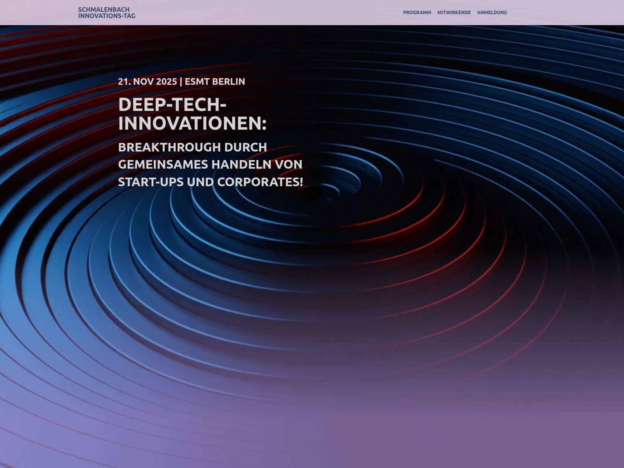 Schmalenbach Innovations-Tag website