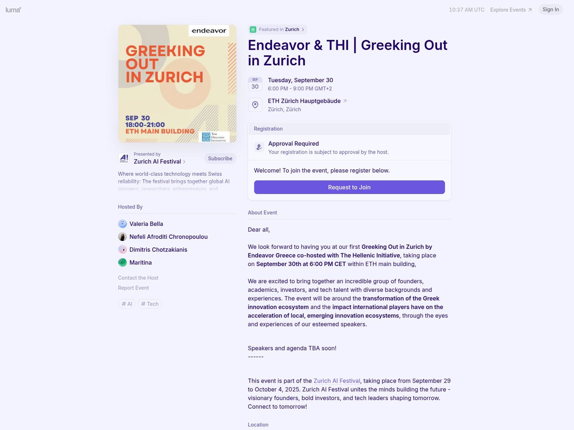 Endeavor & THI | Greeking Out in Zurich screenshot