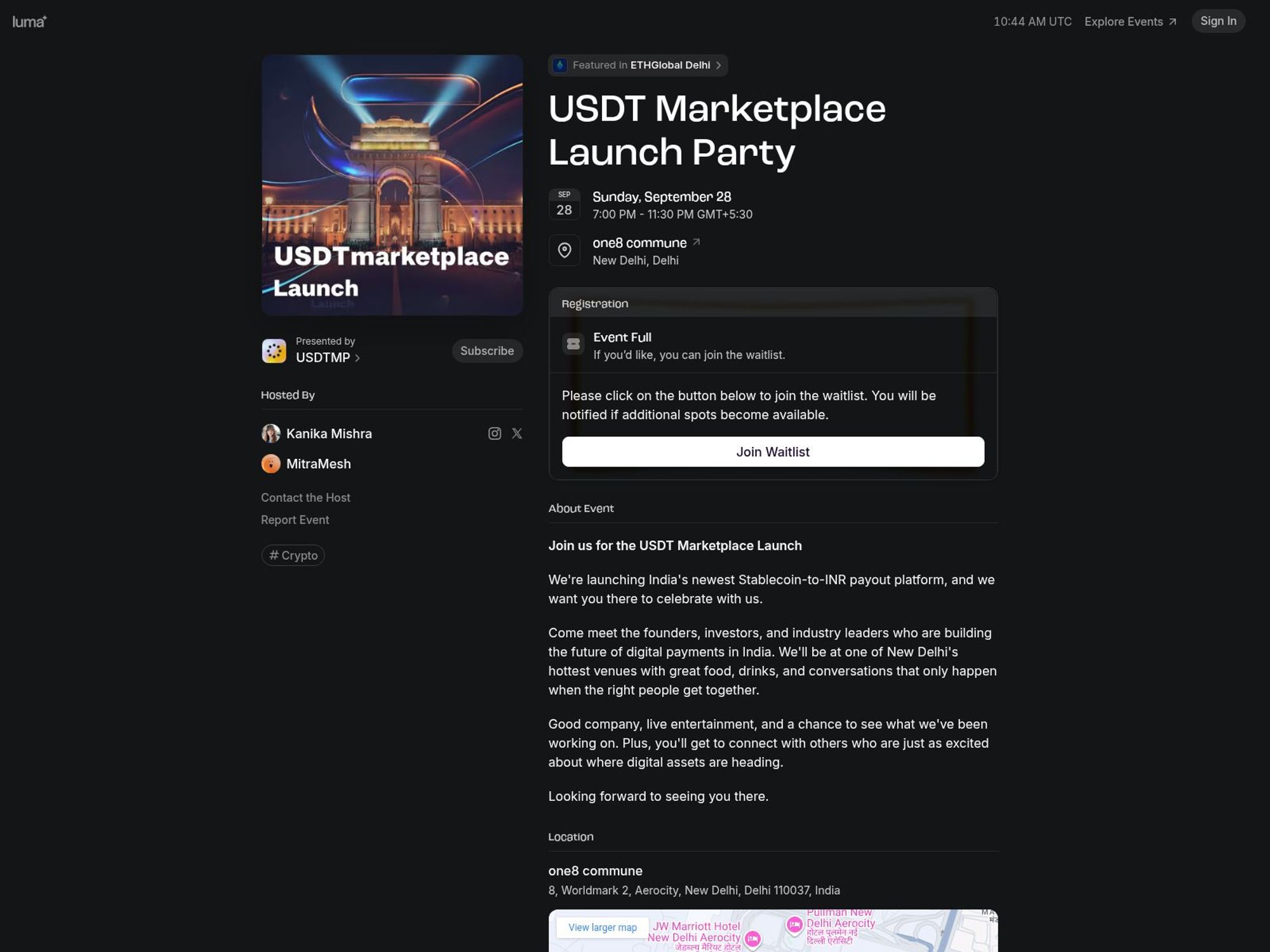 USDT Marketplace Launch Party screenshot