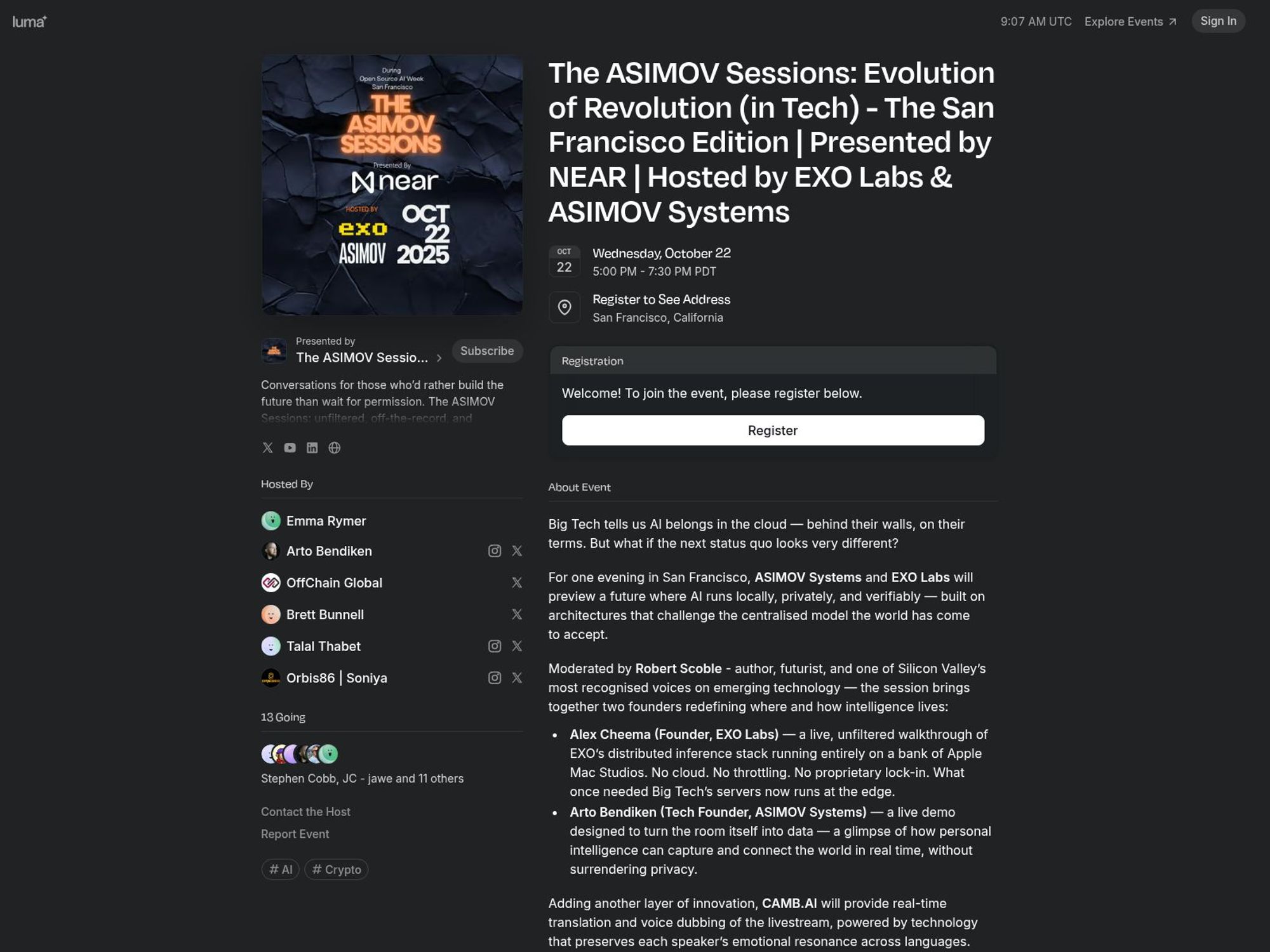 The ASIMOV Sessions screenshot
