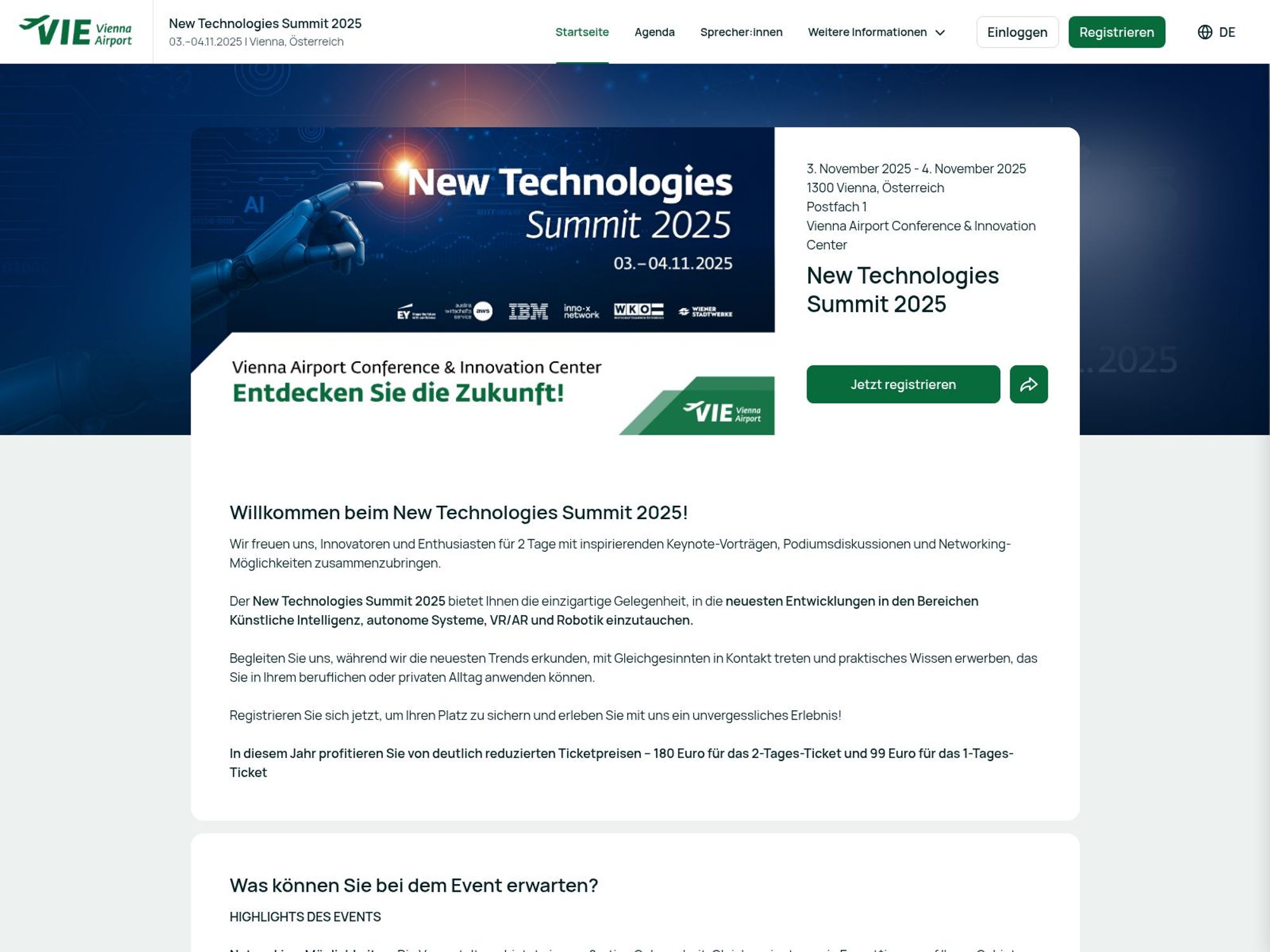 New Technologies Summit 2025 screenshot