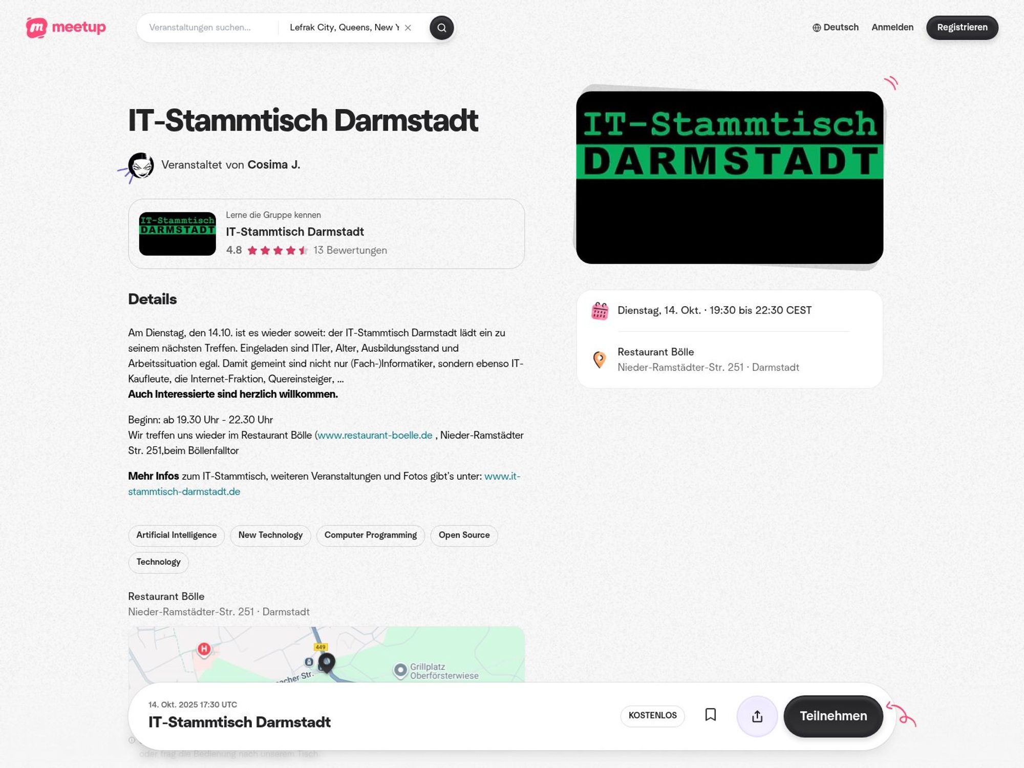 IT-Stammtisch Darmstadt website