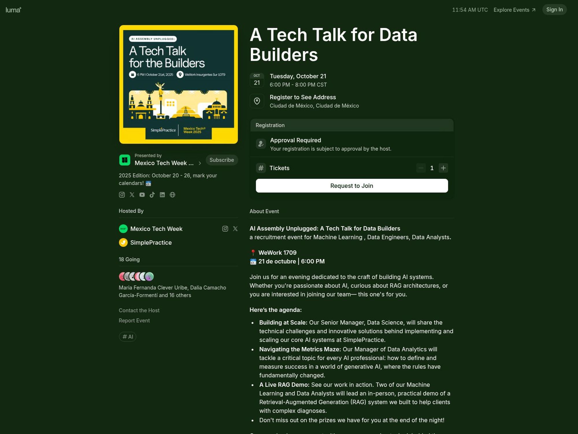 A Tech Talk for Data Builders website