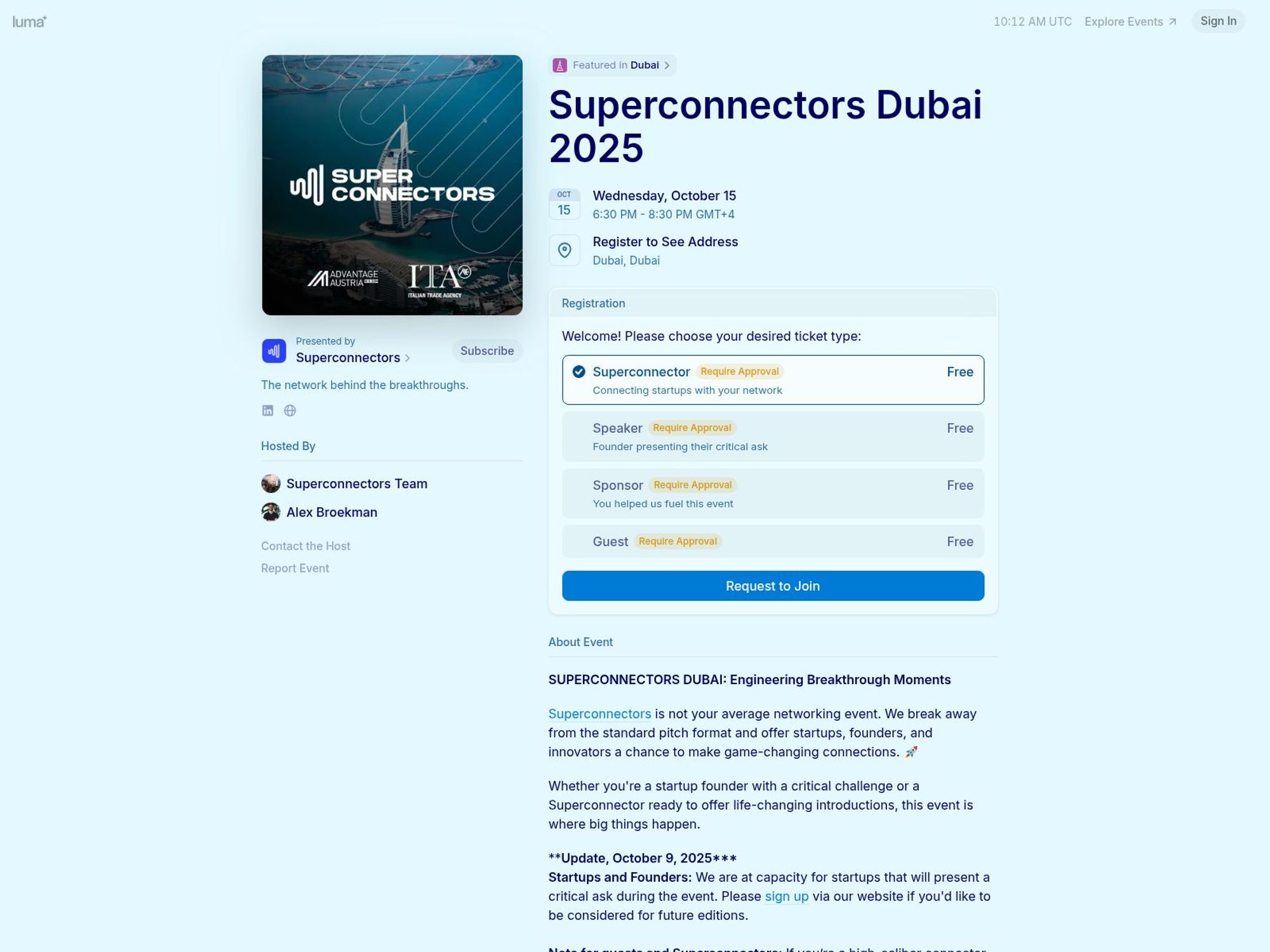 Superconnectors Dubai screenshot